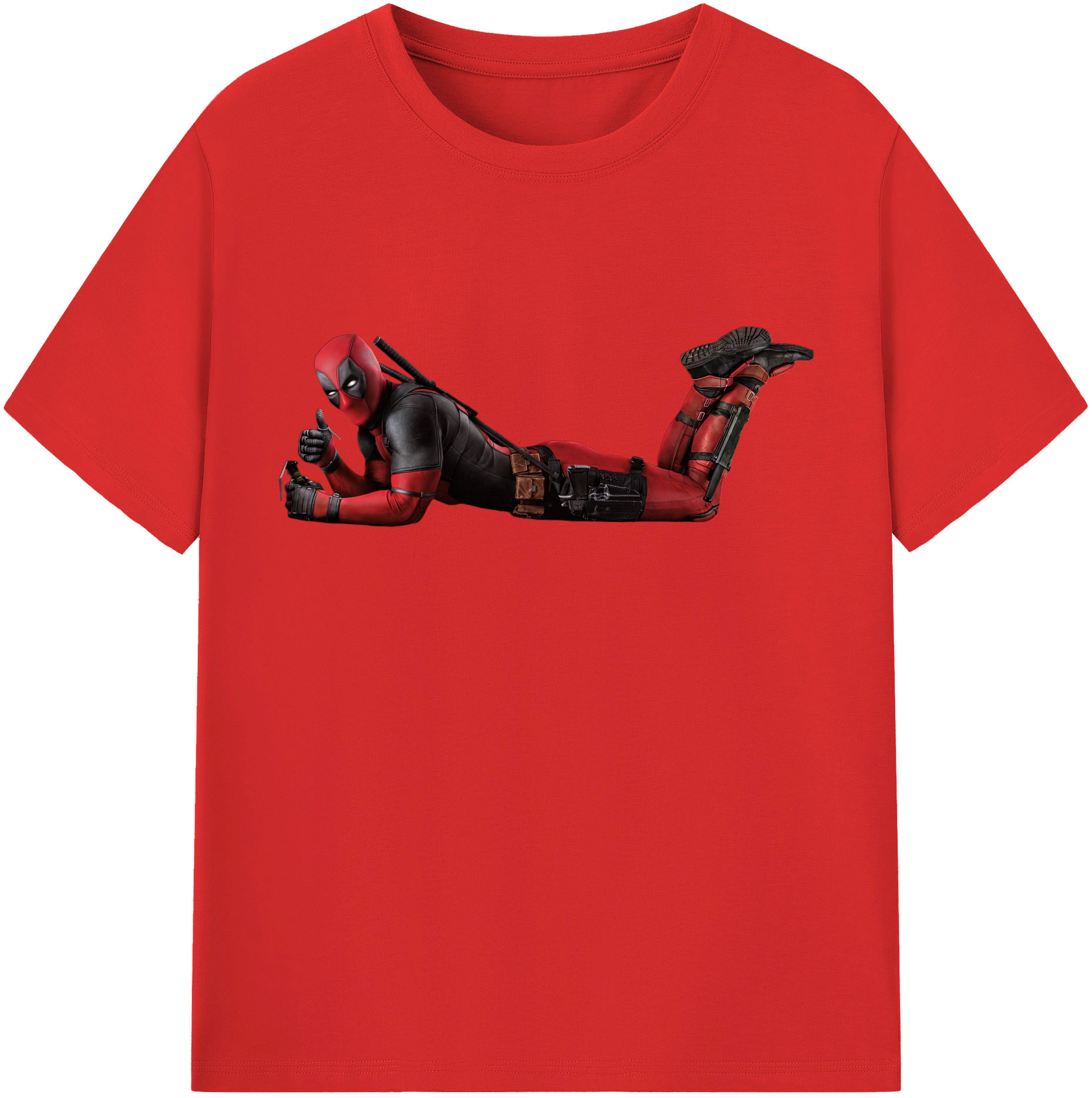 （画像用） Deadpool デッドプール レディースカジュアルプリントTシャツ（綿100％）