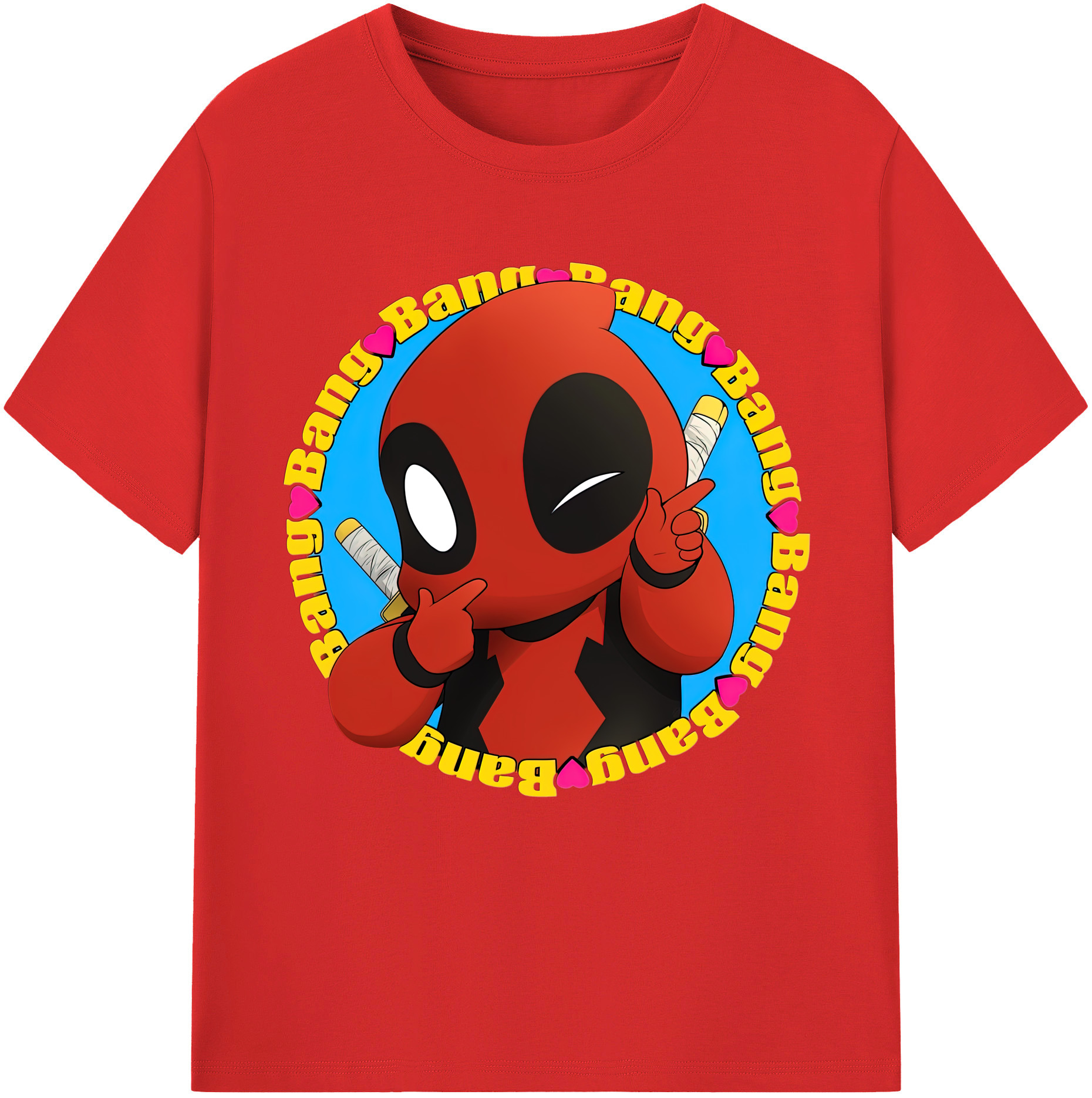 （画像用） Deadpool デッドプール レディースカジュアルプリントTシャツ（綿100％）