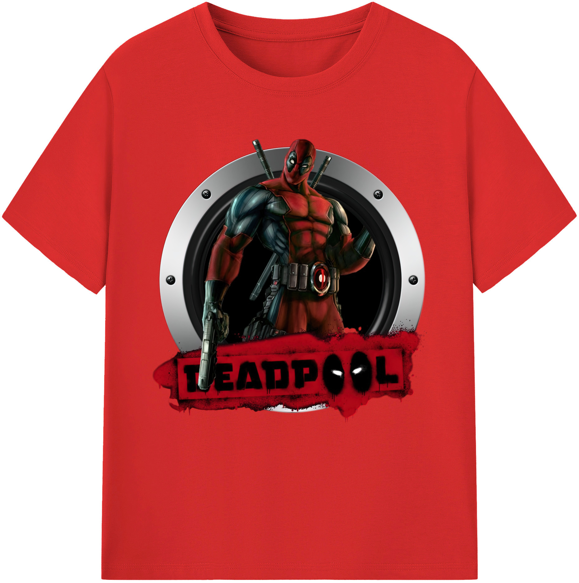 （画像用） Deadpool デッドプール レディースカジュアルプリントTシャツ（綿100％）