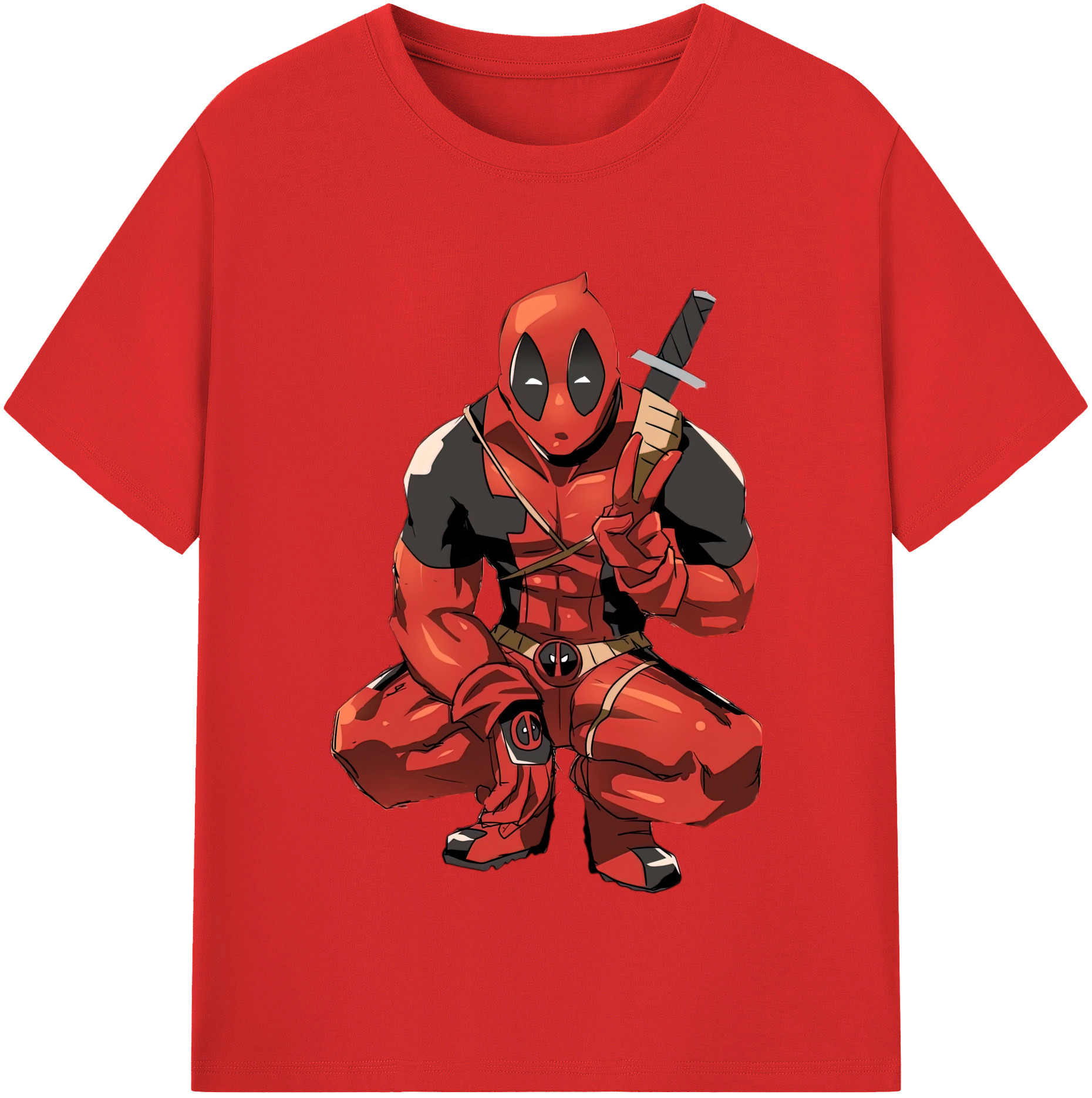 （画像用） Deadpool デッドプール レディースカジュアルプリントTシャツ（綿100％）