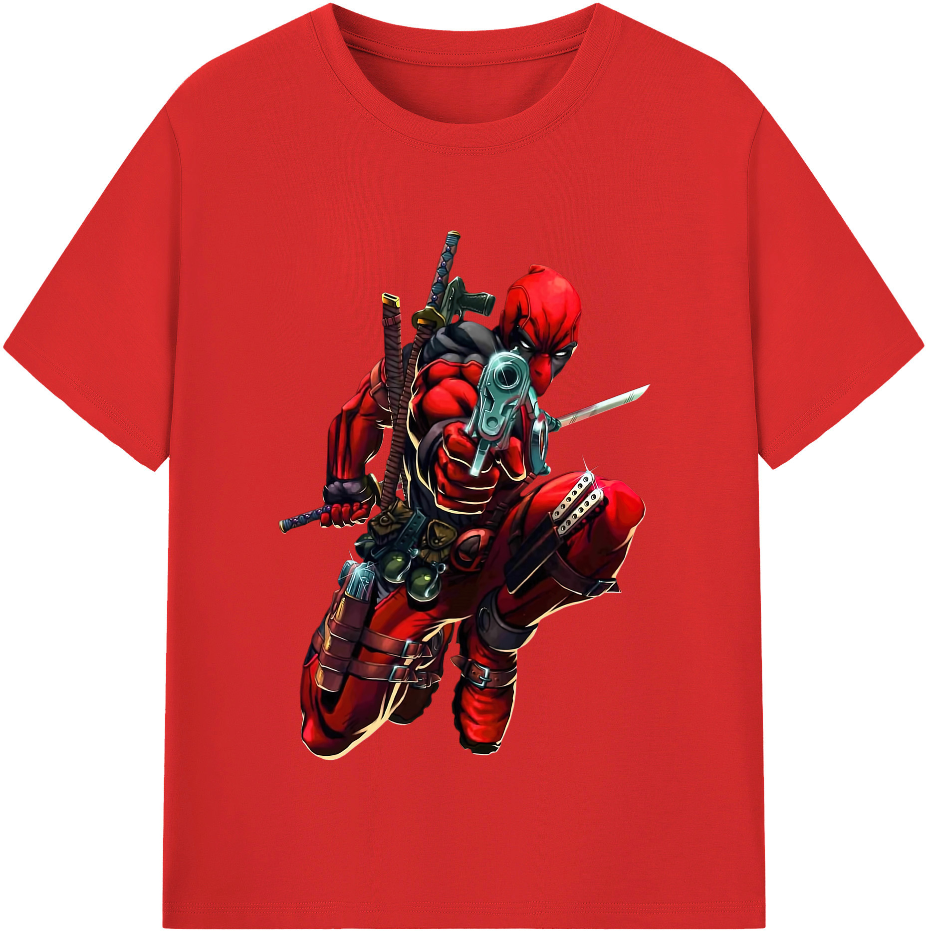 （画像用） Deadpool デッドプール レディースカジュアルプリントTシャツ（綿100％）