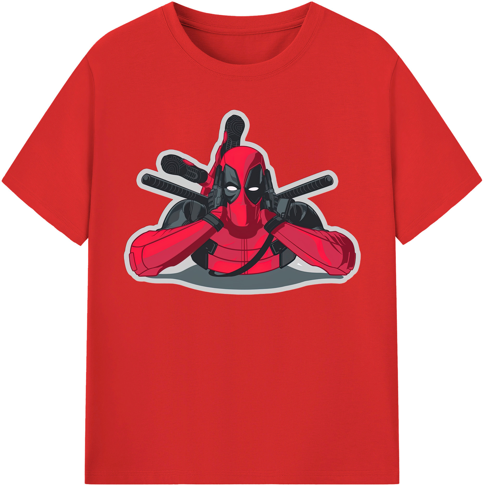 （画像用） Deadpool デッドプール レディースカジュアルプリントTシャツ（綿100％）