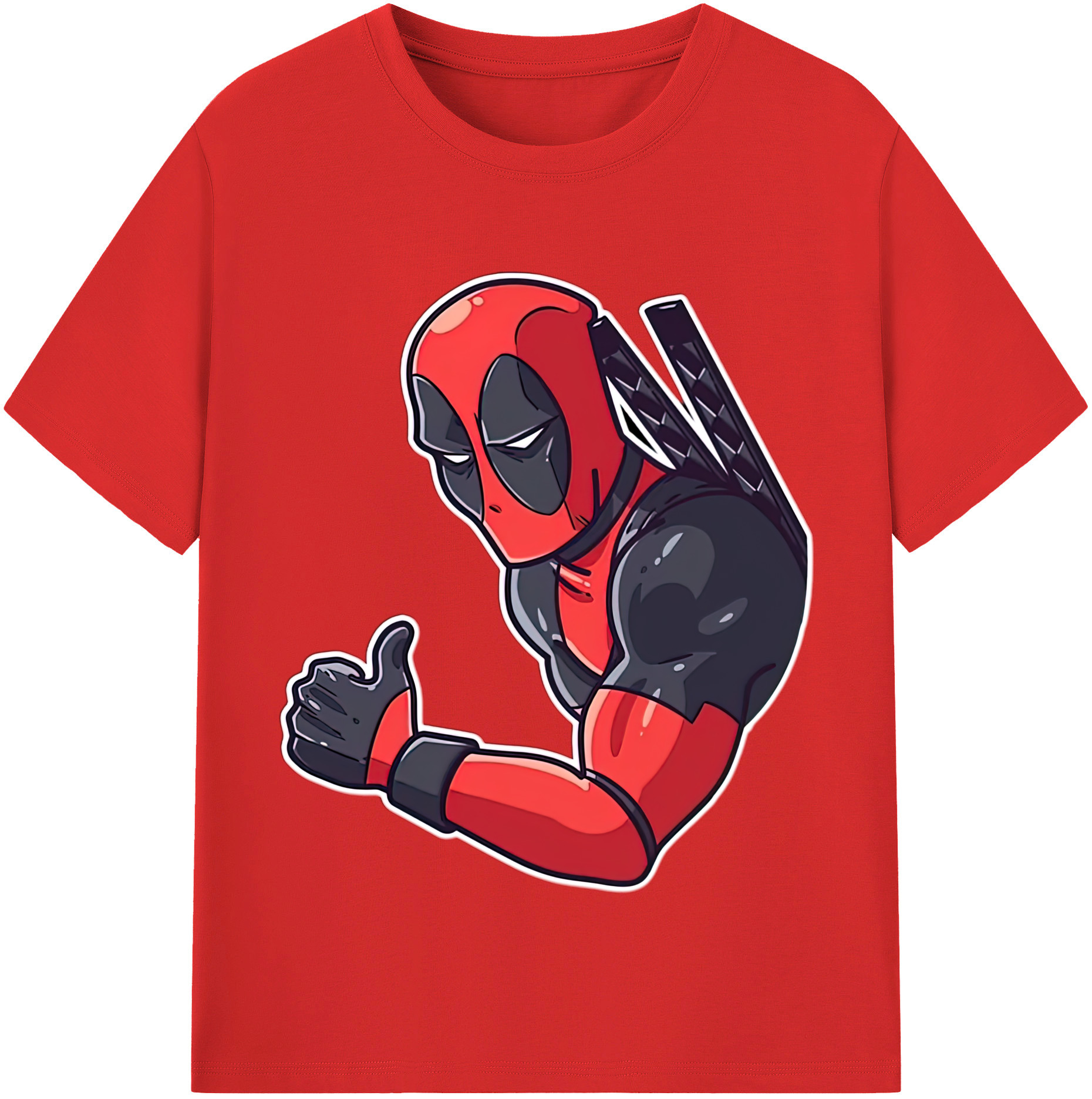 （画像用） Deadpool デッドプール レディースカジュアルプリントTシャツ（綿100％）