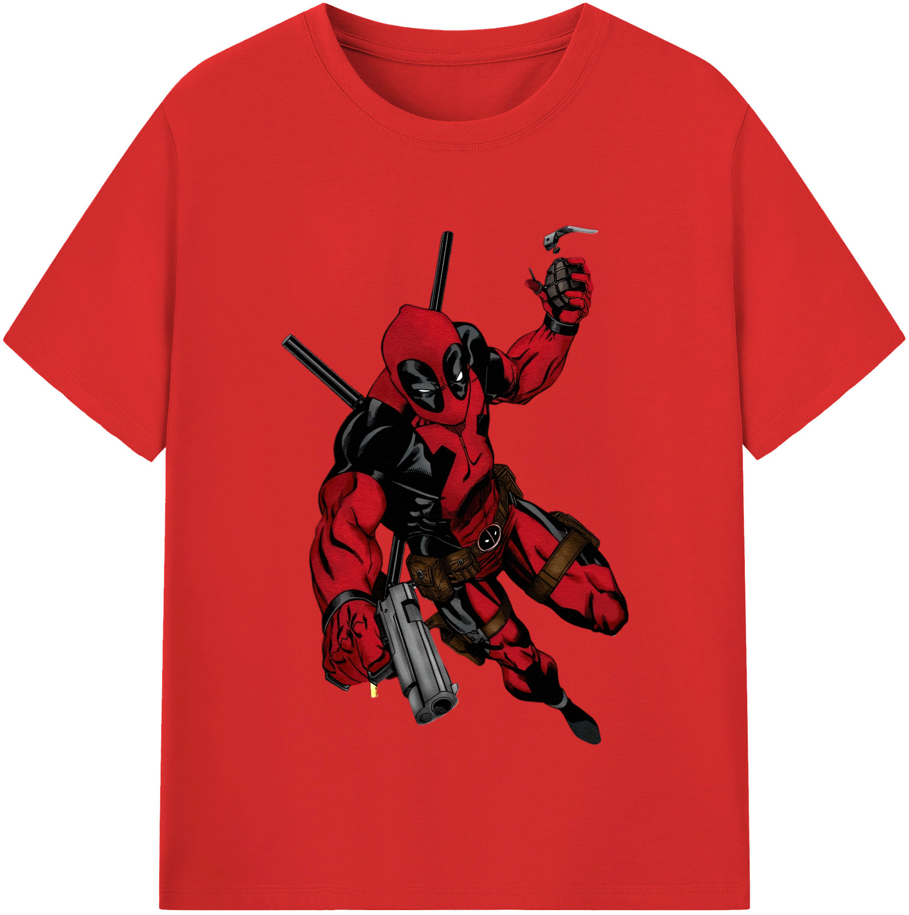 （画像用） Deadpool デッドプール レディースカジュアルプリントTシャツ（綿100％）