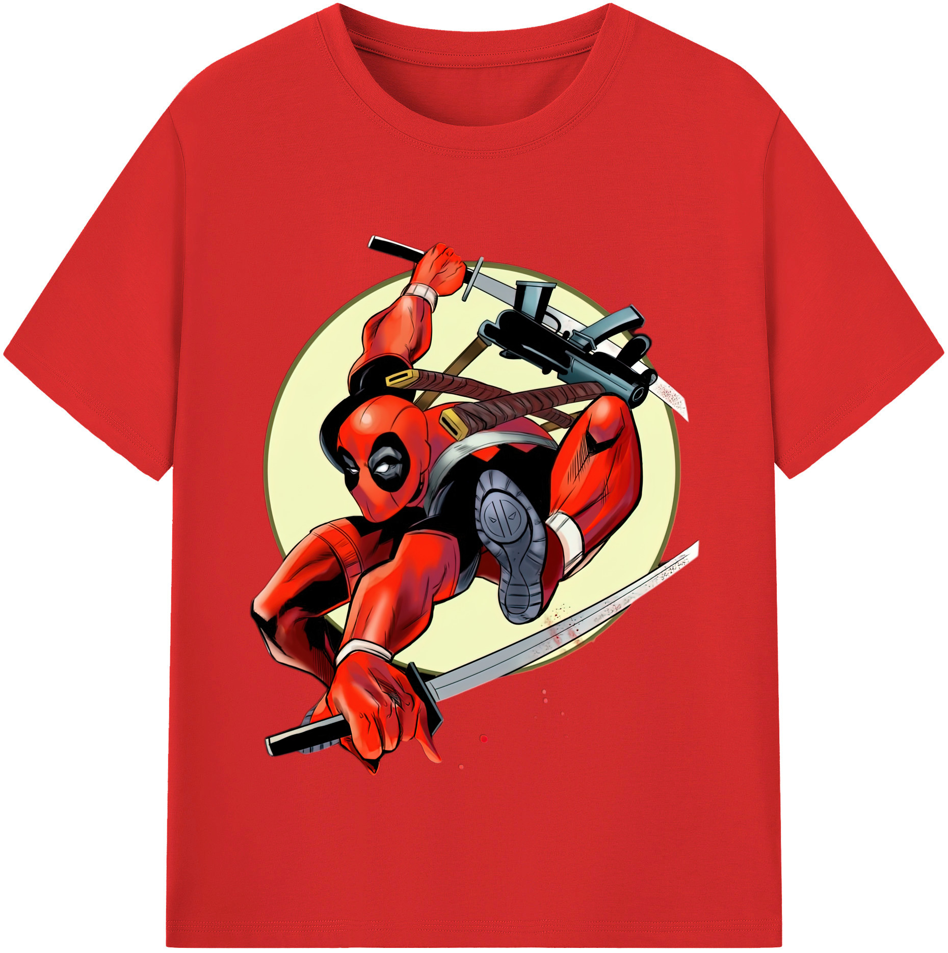 （画像用） Deadpool デッドプール レディースカジュアルプリントTシャツ（綿100％）