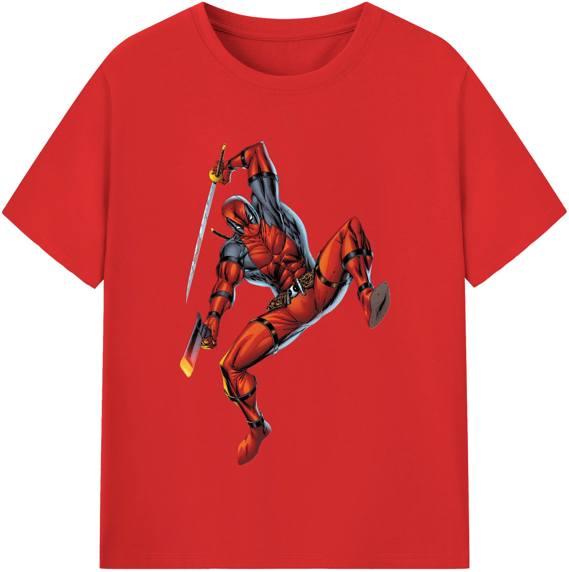 （画像用） Deadpool デッドプール レディースカジュアルプリントTシャツ（綿100％）