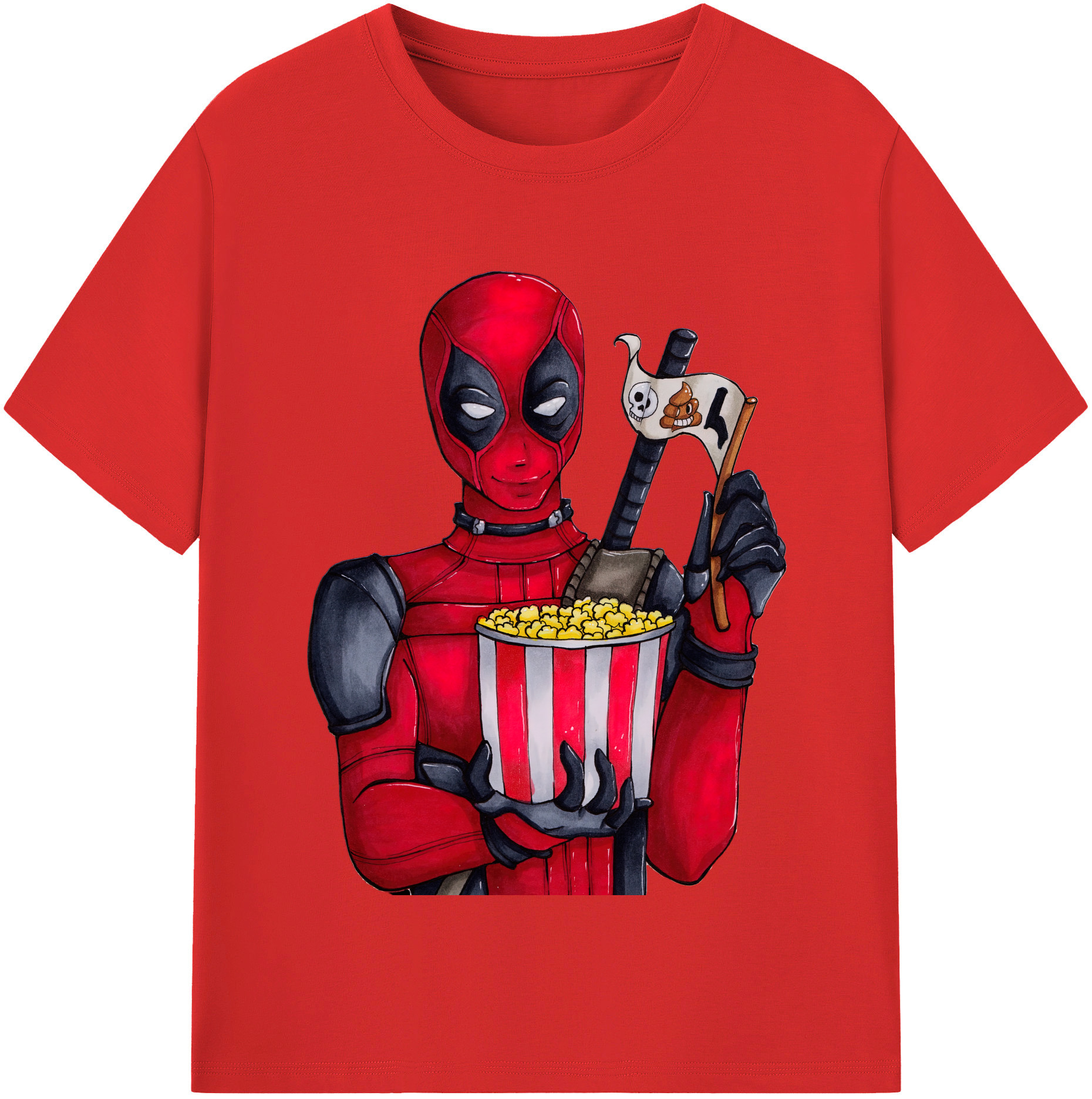 （画像用） Deadpool デッドプール レディースカジュアルプリントTシャツ（綿100％）