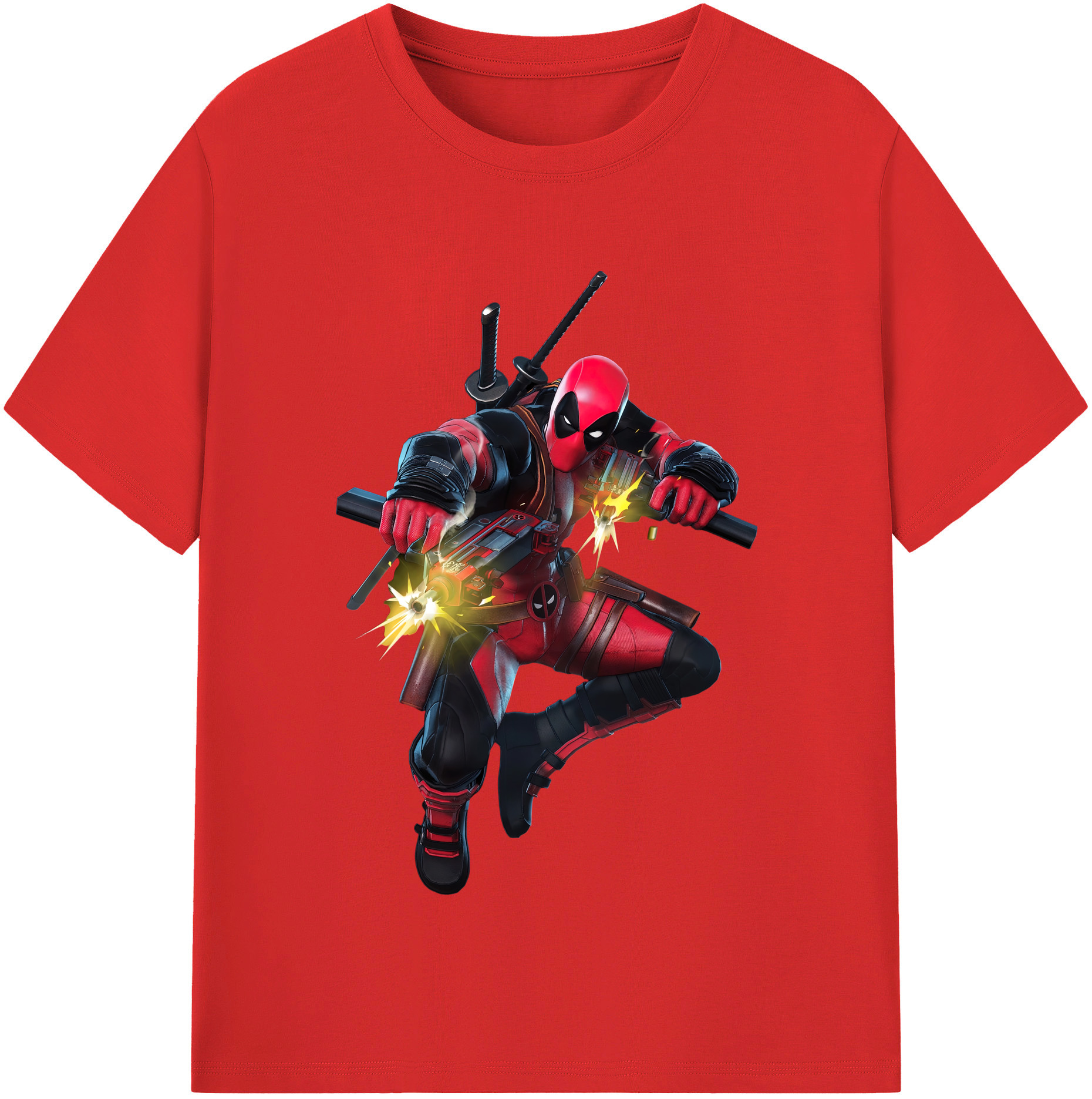 （画像用） Deadpool デッドプール レディースカジュアルプリントTシャツ（綿100％）