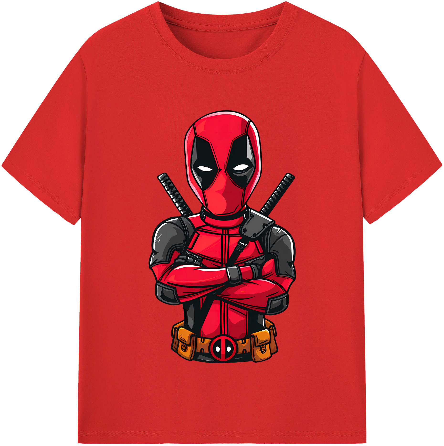 （画像用） Deadpool デッドプール レディースカジュアルプリントTシャツ（綿100％）