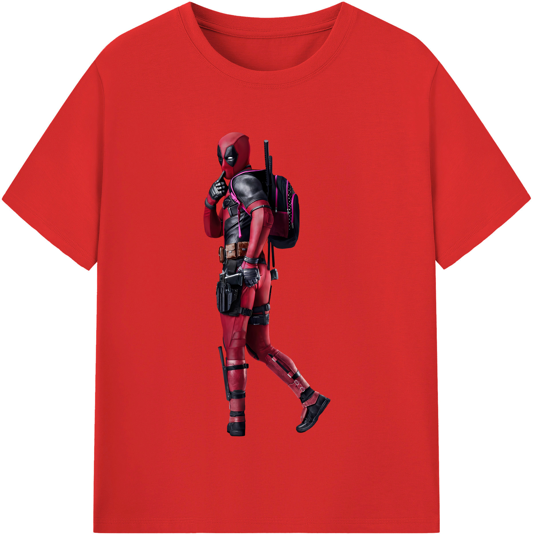 （画像用） Deadpool デッドプール レディースカジュアルプリントTシャツ（綿100％）