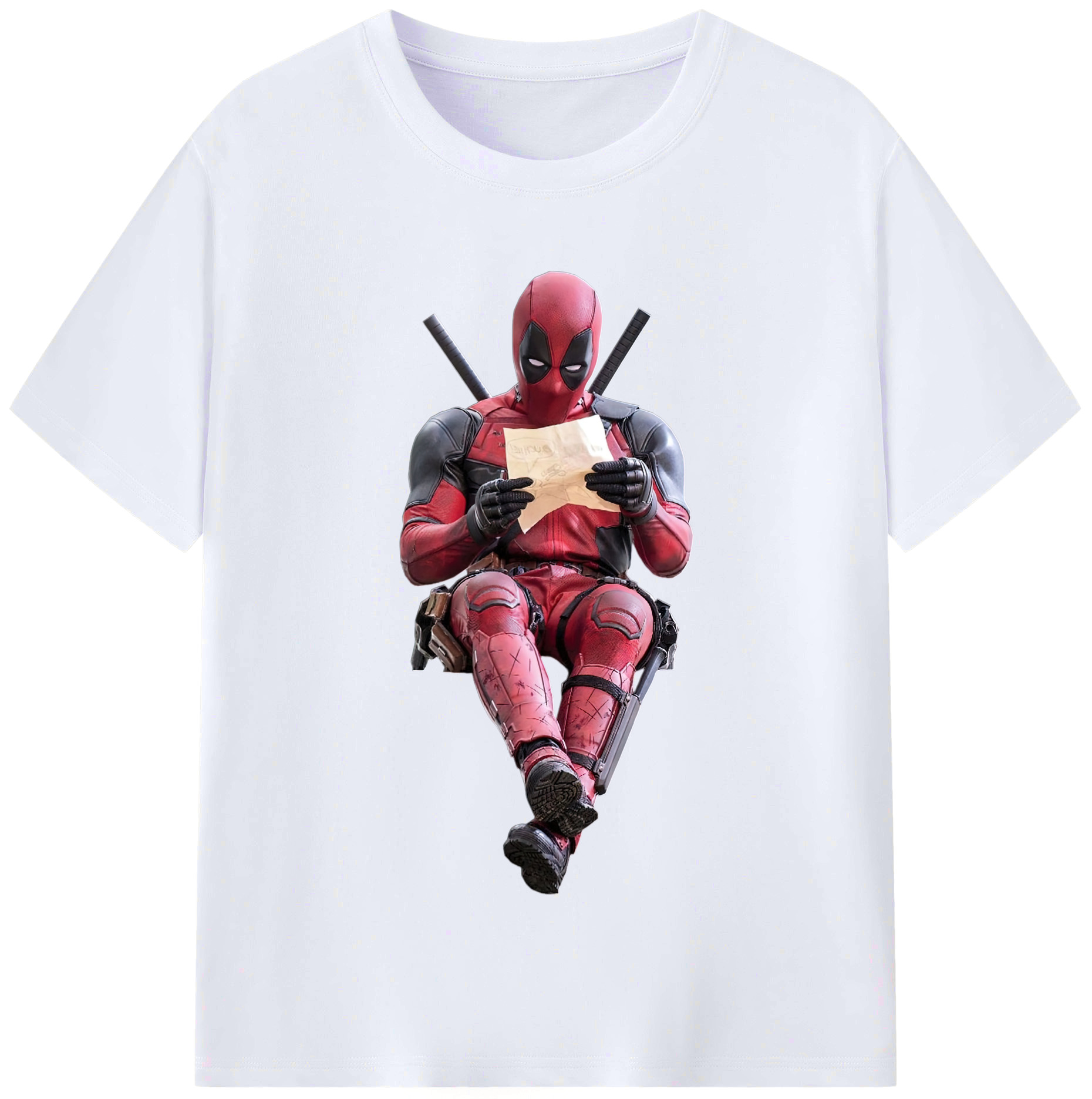 （画像用） Deadpool デッドプール レディースカジュアルプリントTシャツ（綿100％）