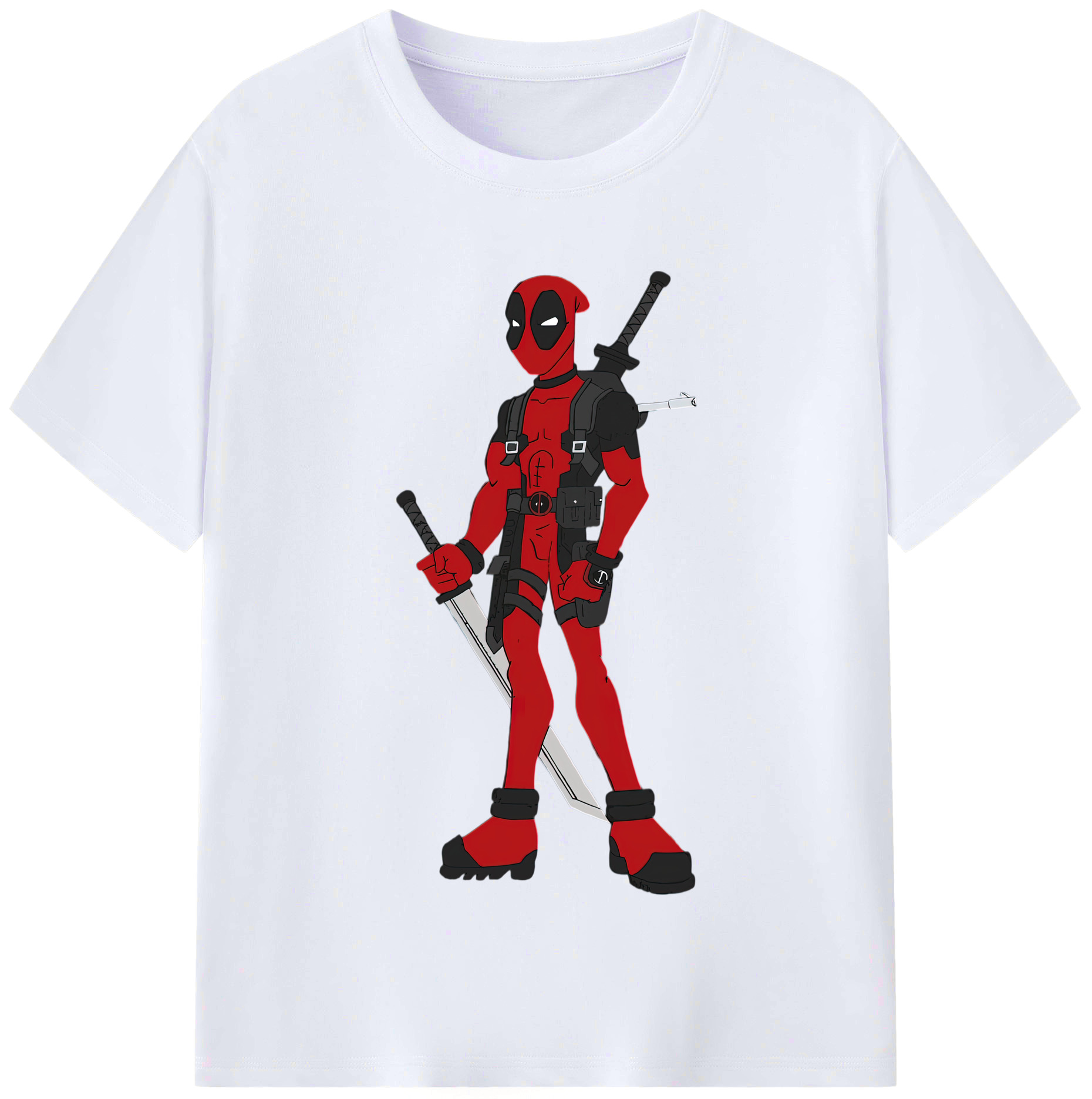 （画像用） Deadpool デッドプール レディースカジュアルプリントTシャツ（綿100％）