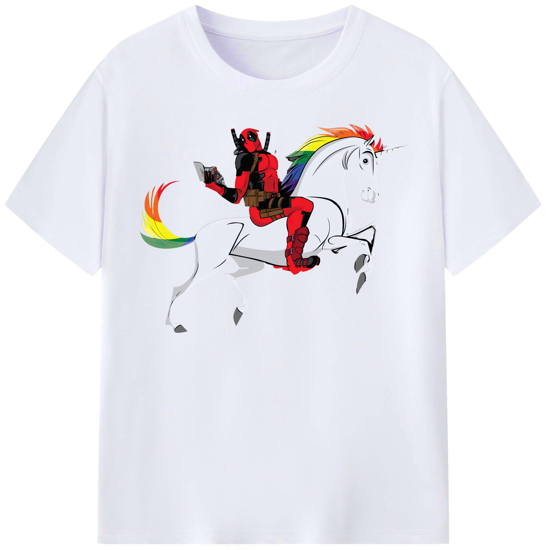 （画像用） Deadpool デッドプール レディースカジュアルプリントTシャツ（綿100％）