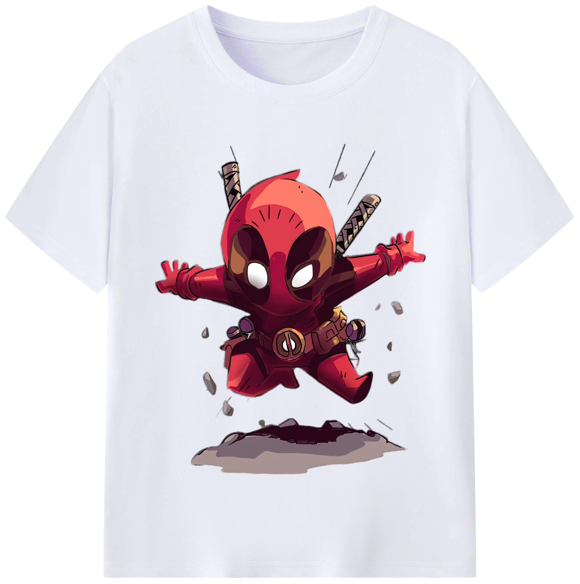 （画像用） Deadpool デッドプール レディースカジュアルプリントTシャツ（綿100％）