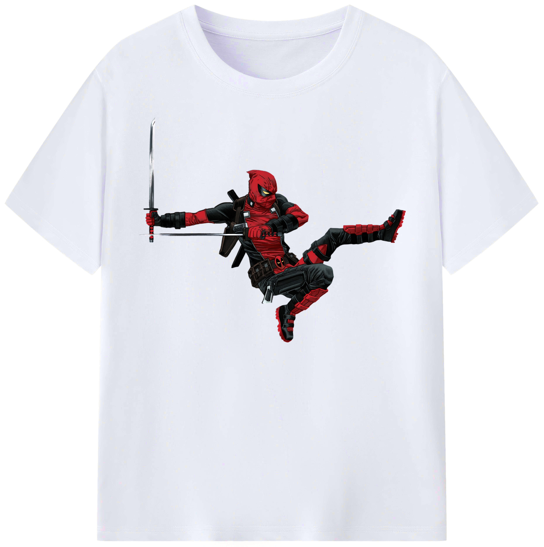 （画像用） Deadpool デッドプール レディースカジュアルプリントTシャツ（綿100％）