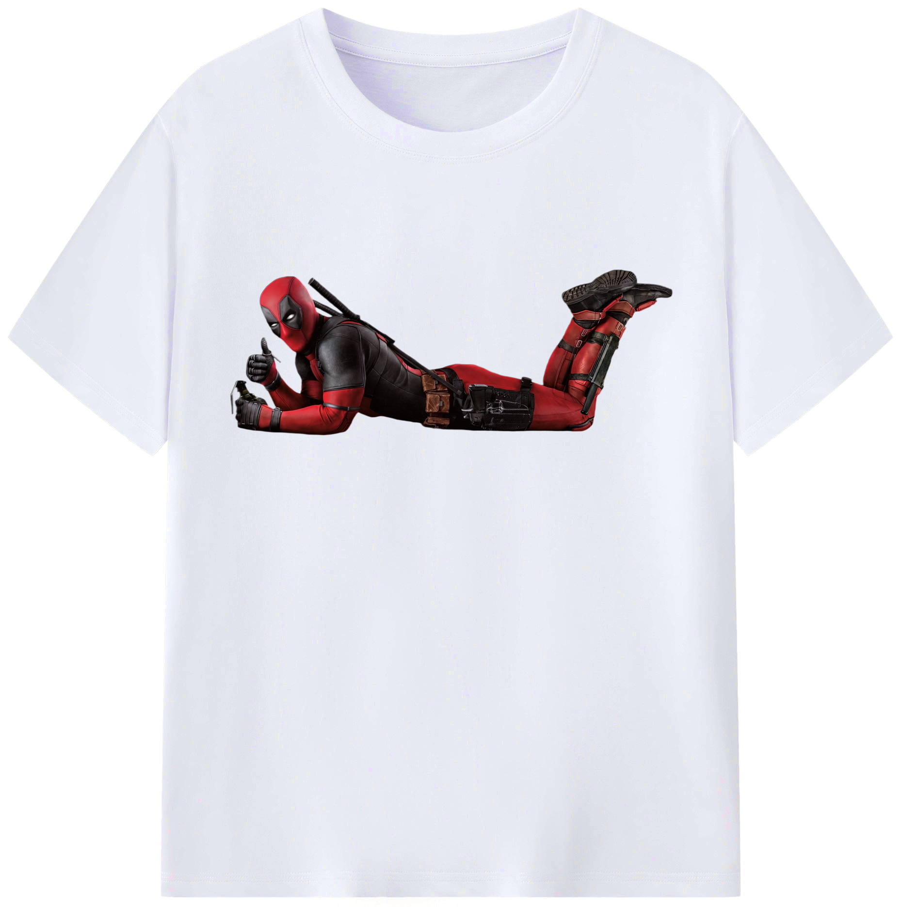 （画像用） Deadpool デッドプール レディースカジュアルプリントTシャツ（綿100％）