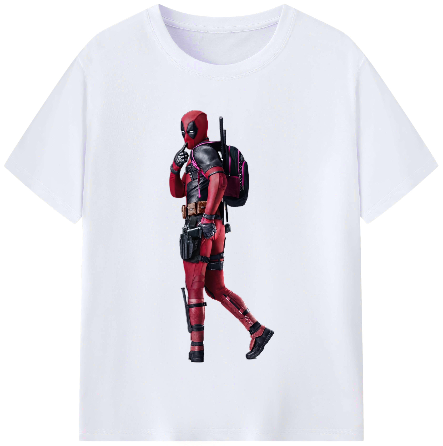 （画像用） Deadpool デッドプール レディースカジュアルプリントTシャツ（綿100％）
