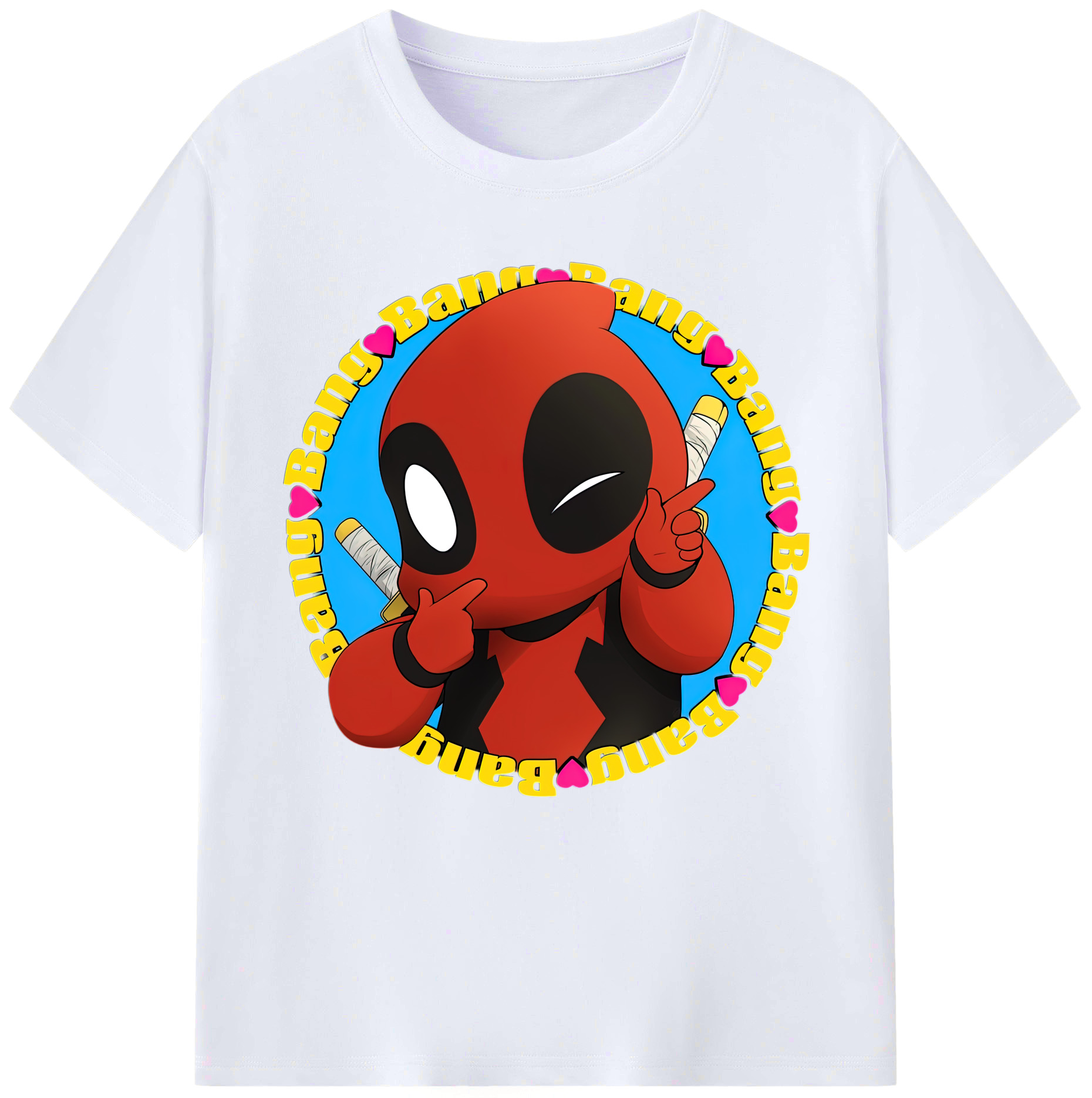 （画像用） Deadpool デッドプール レディースカジュアルプリントTシャツ（綿100％）