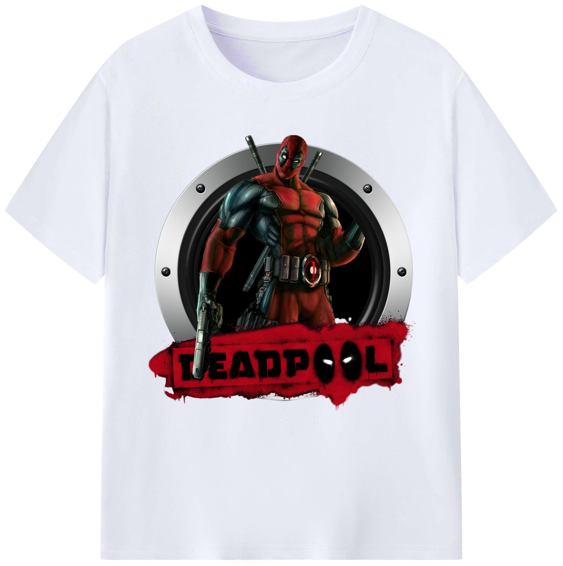（画像用） Deadpool デッドプール レディースカジュアルプリントTシャツ（綿100％）