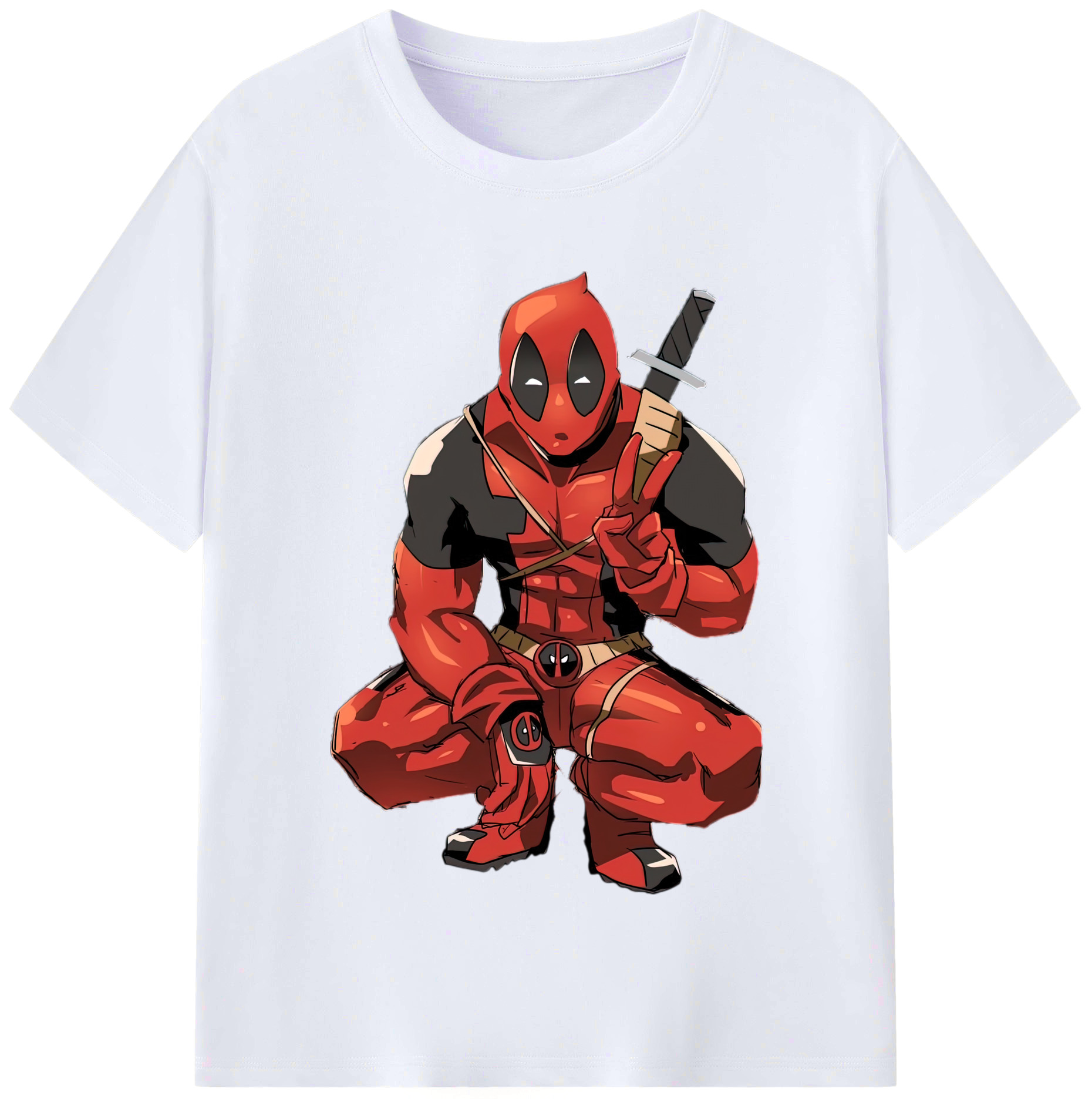 （画像用） Deadpool デッドプール レディースカジュアルプリントTシャツ（綿100％）