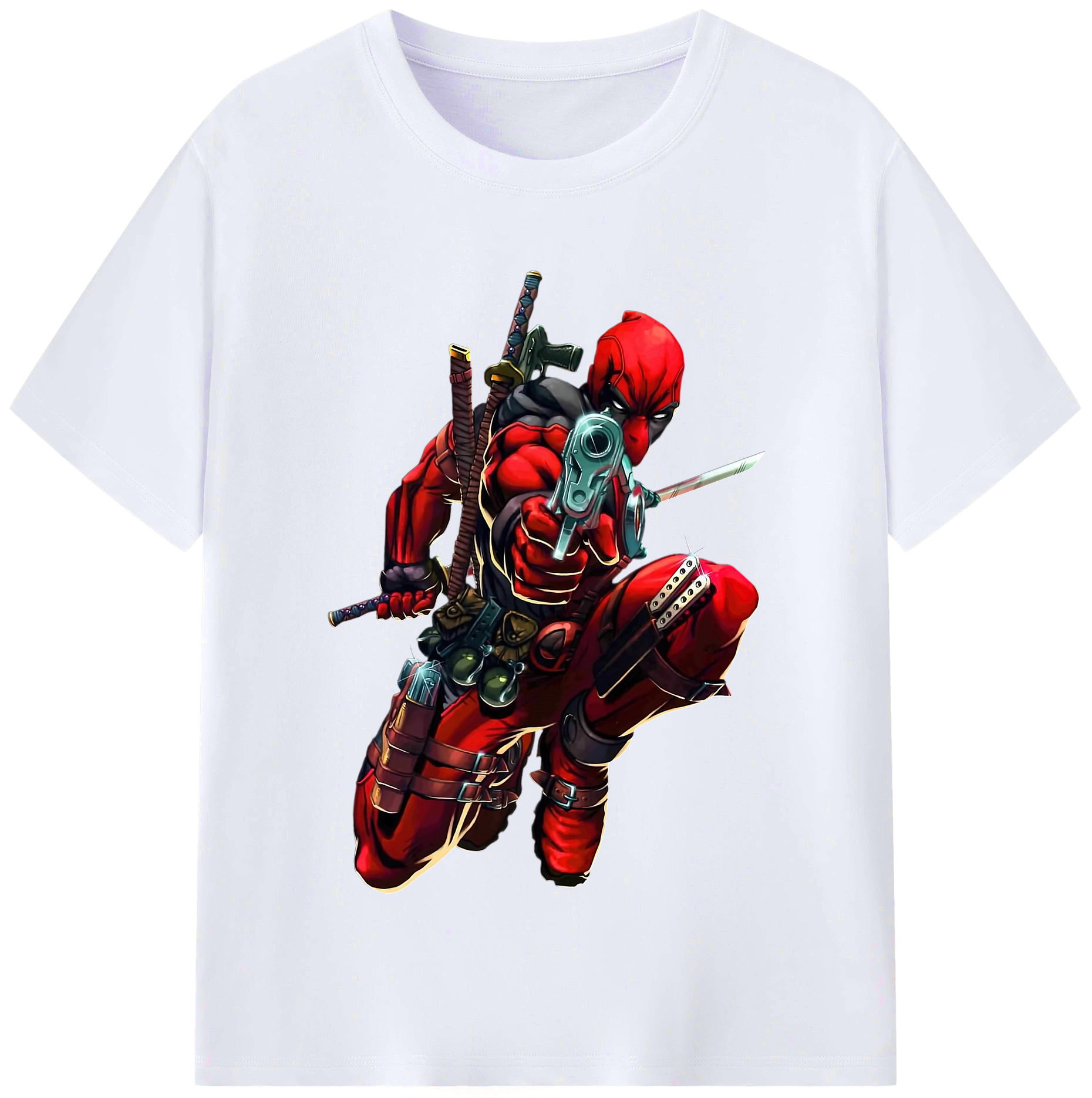 （画像用） Deadpool デッドプール レディースカジュアルプリントTシャツ（綿100％）