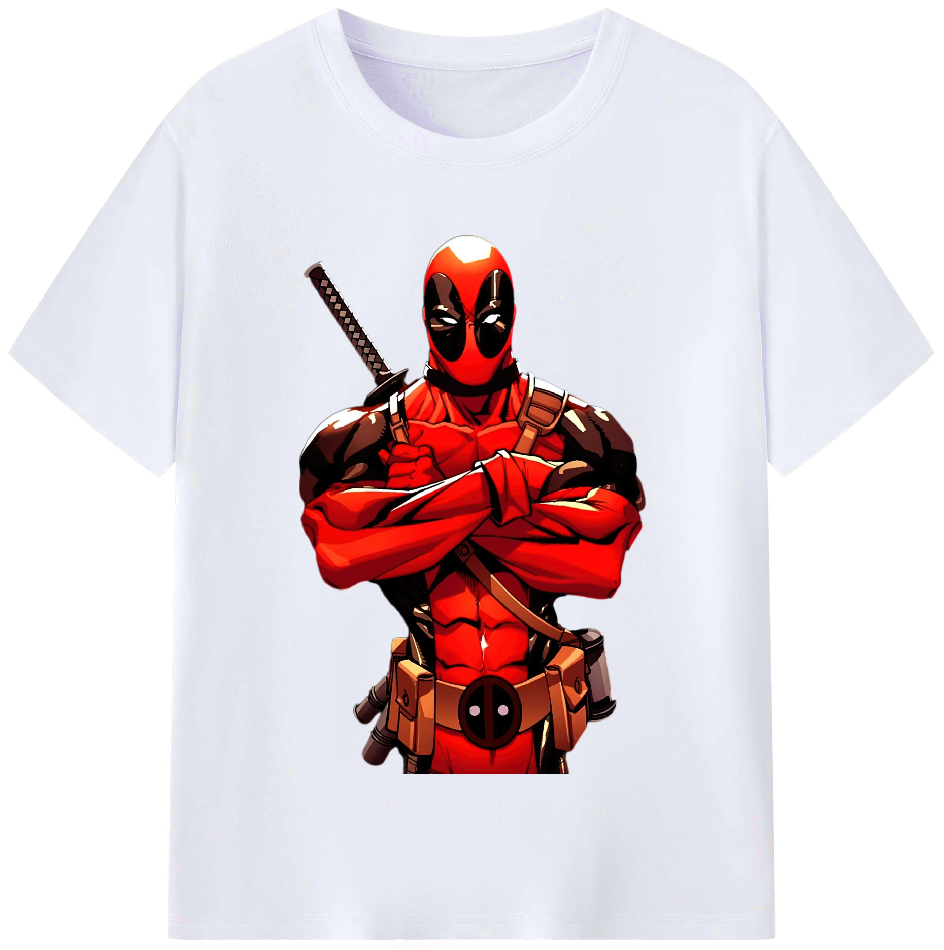 （画像用） Deadpool デッドプール レディースカジュアルプリントTシャツ（綿100％）