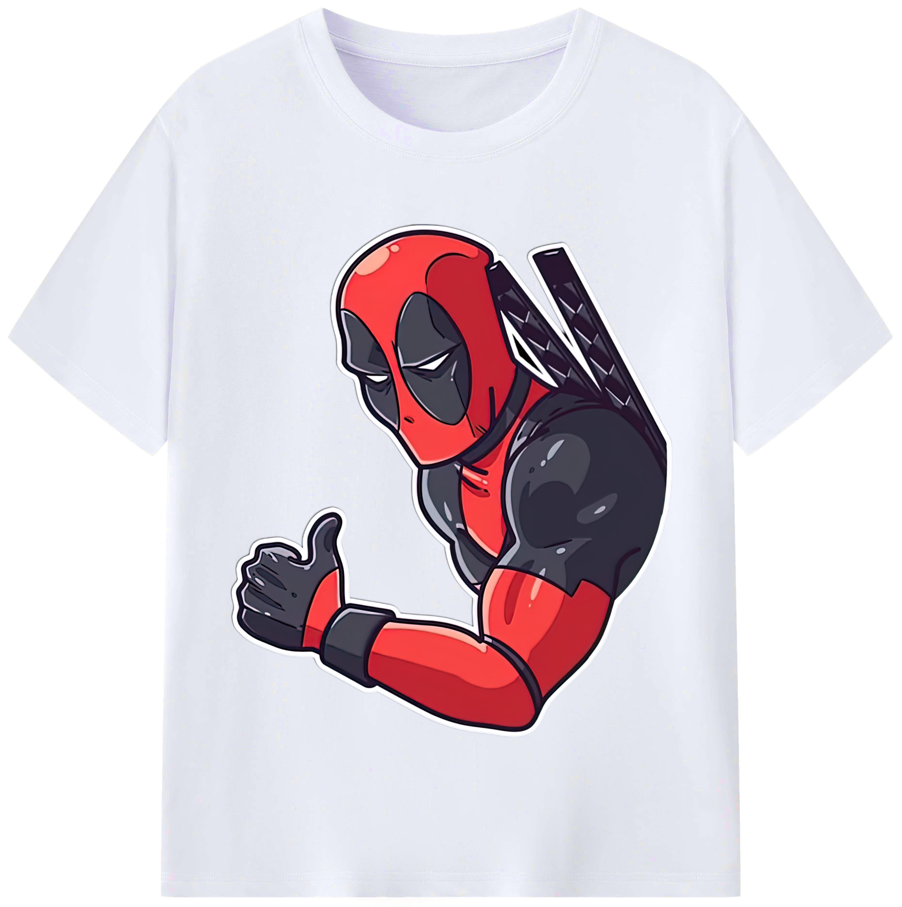 （画像用） Deadpool デッドプール レディースカジュアルプリントTシャツ（綿100％）