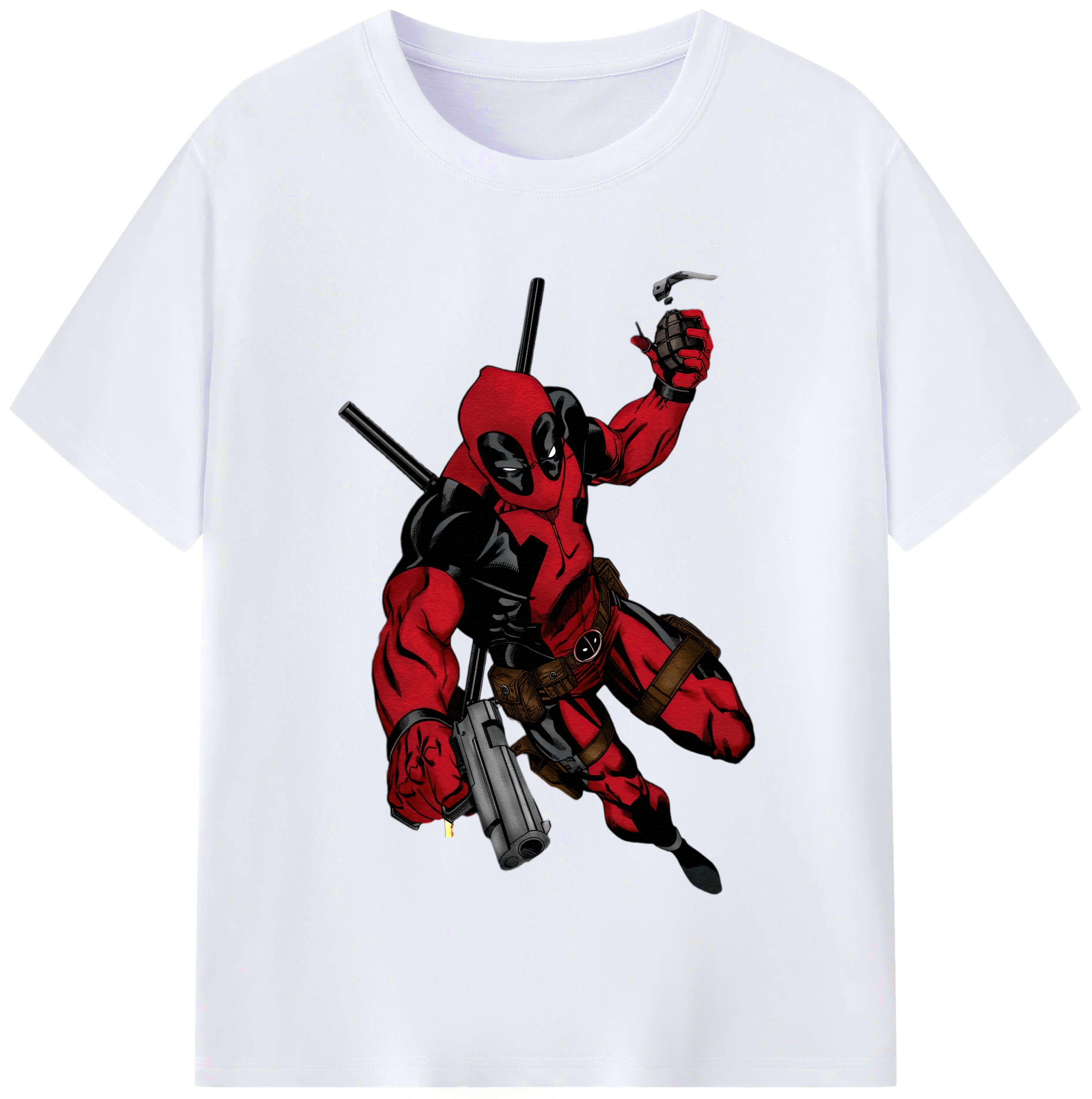 （画像用） Deadpool デッドプール レディースカジュアルプリントTシャツ（綿100％）