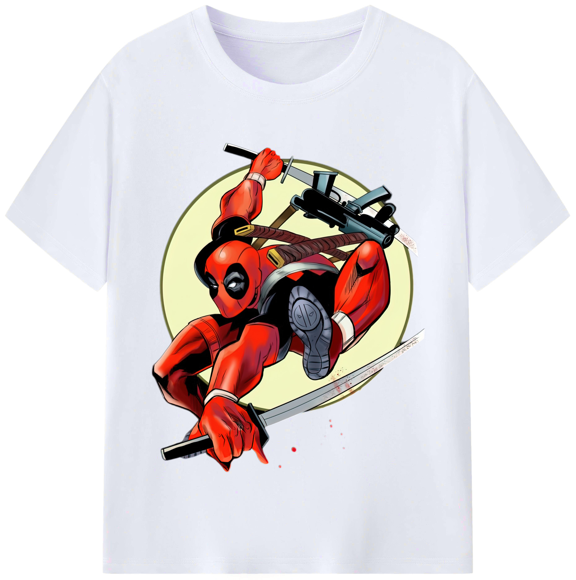 （画像用） Deadpool デッドプール レディースカジュアルプリントTシャツ（綿100％）