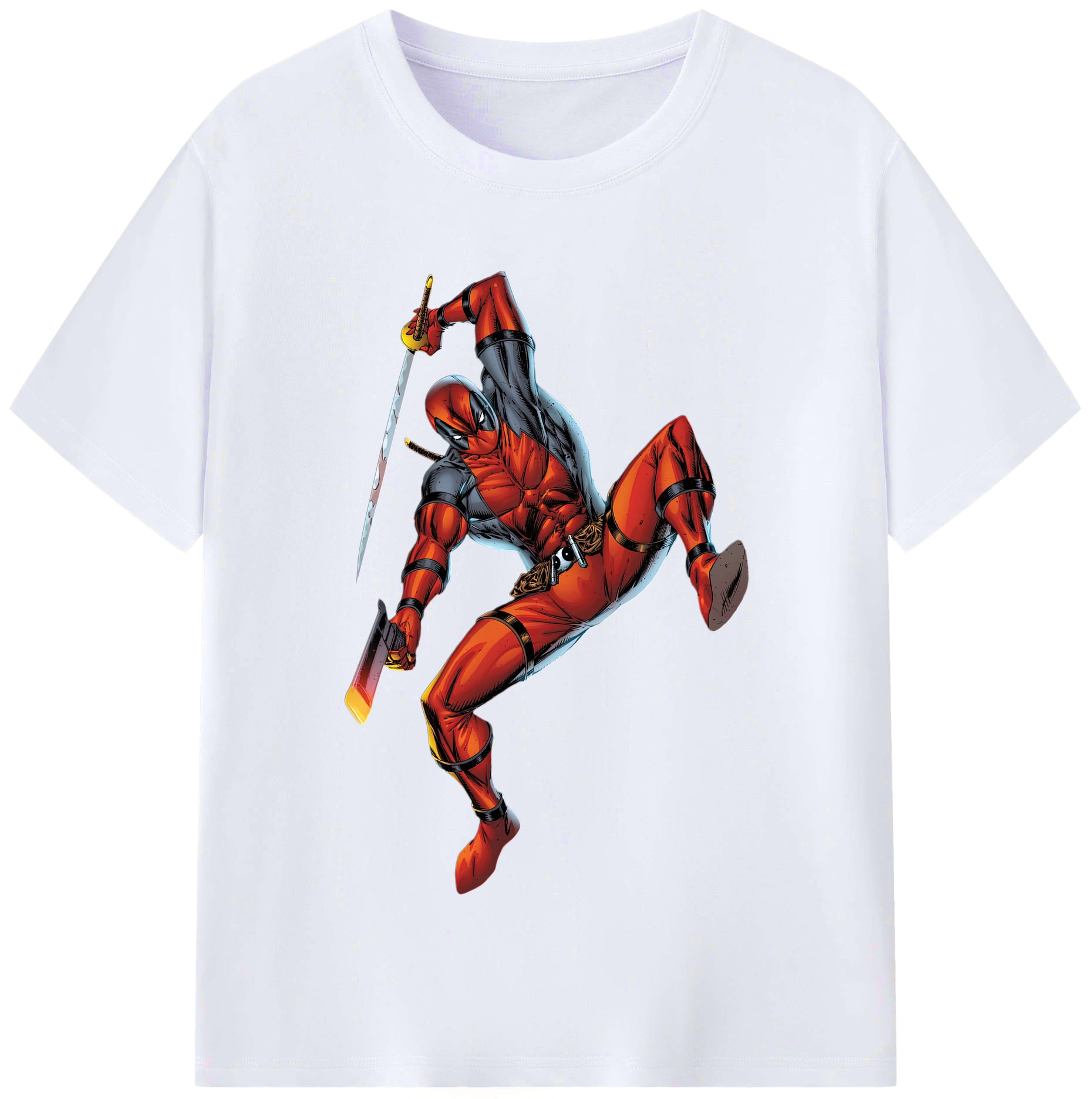 （画像用） Deadpool デッドプール レディースカジュアルプリントTシャツ（綿100％）