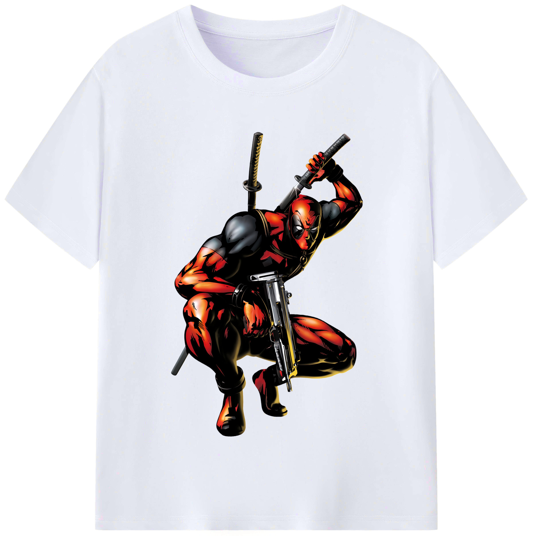 （画像用） Deadpool デッドプール レディースカジュアルプリントTシャツ（綿100％）