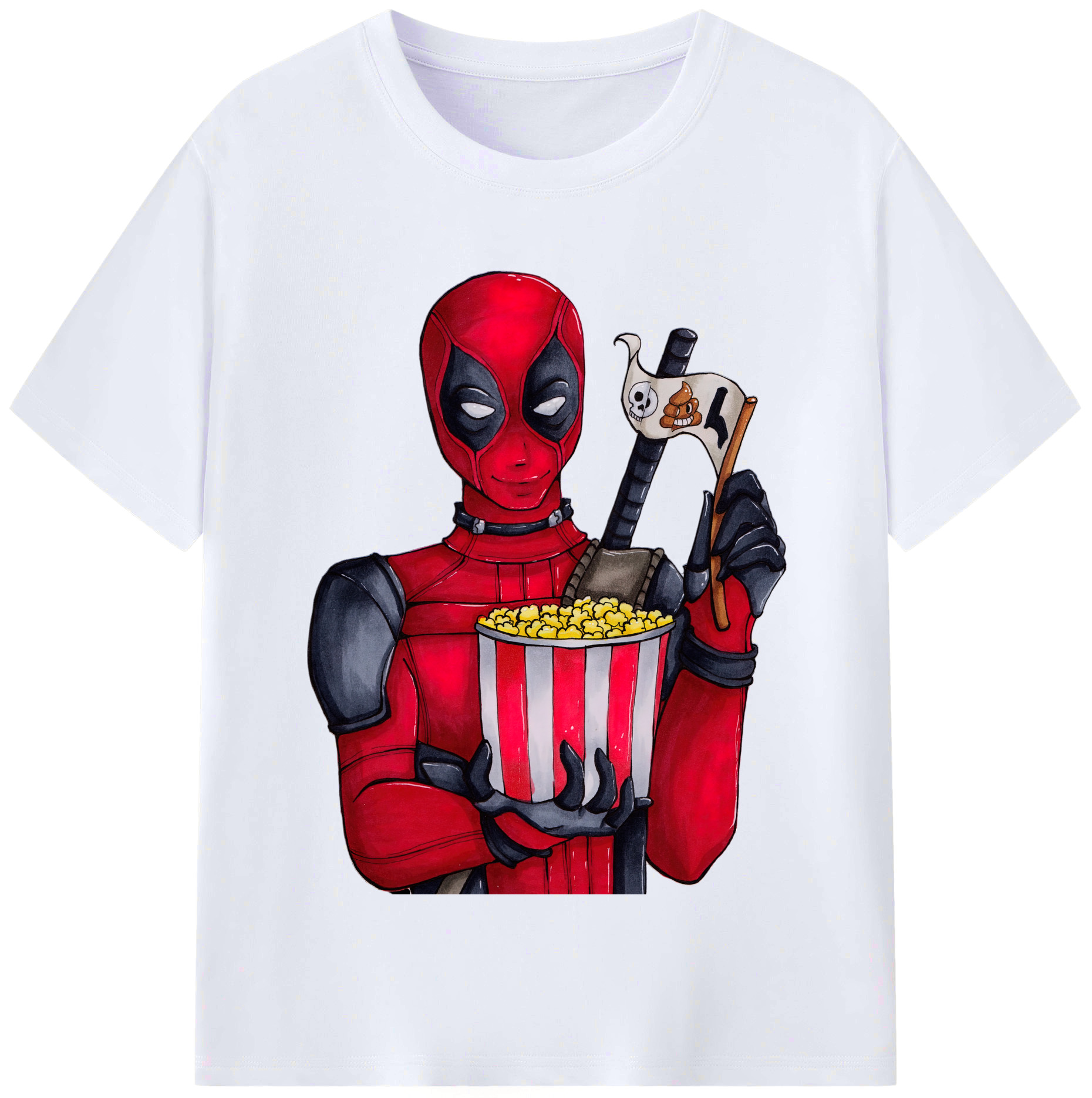 （画像用） Deadpool デッドプール レディースカジュアルプリントTシャツ（綿100％）