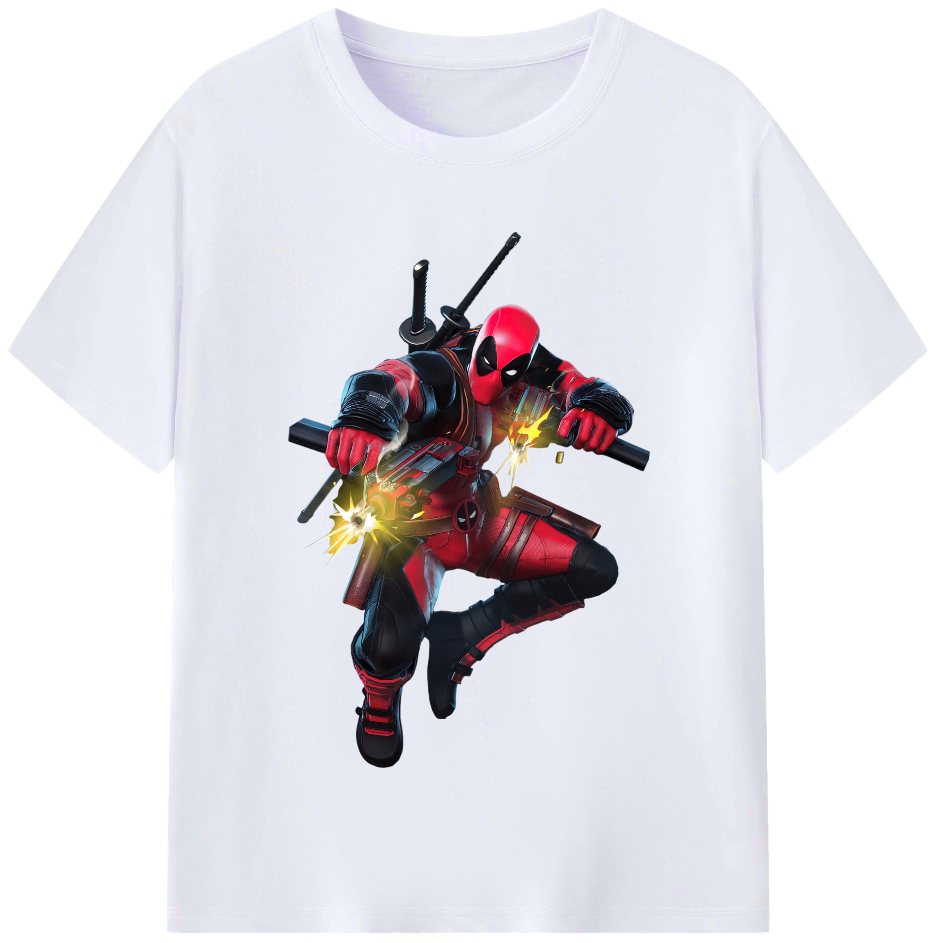 （画像用） Deadpool デッドプール レディースカジュアルプリントTシャツ（綿100％）