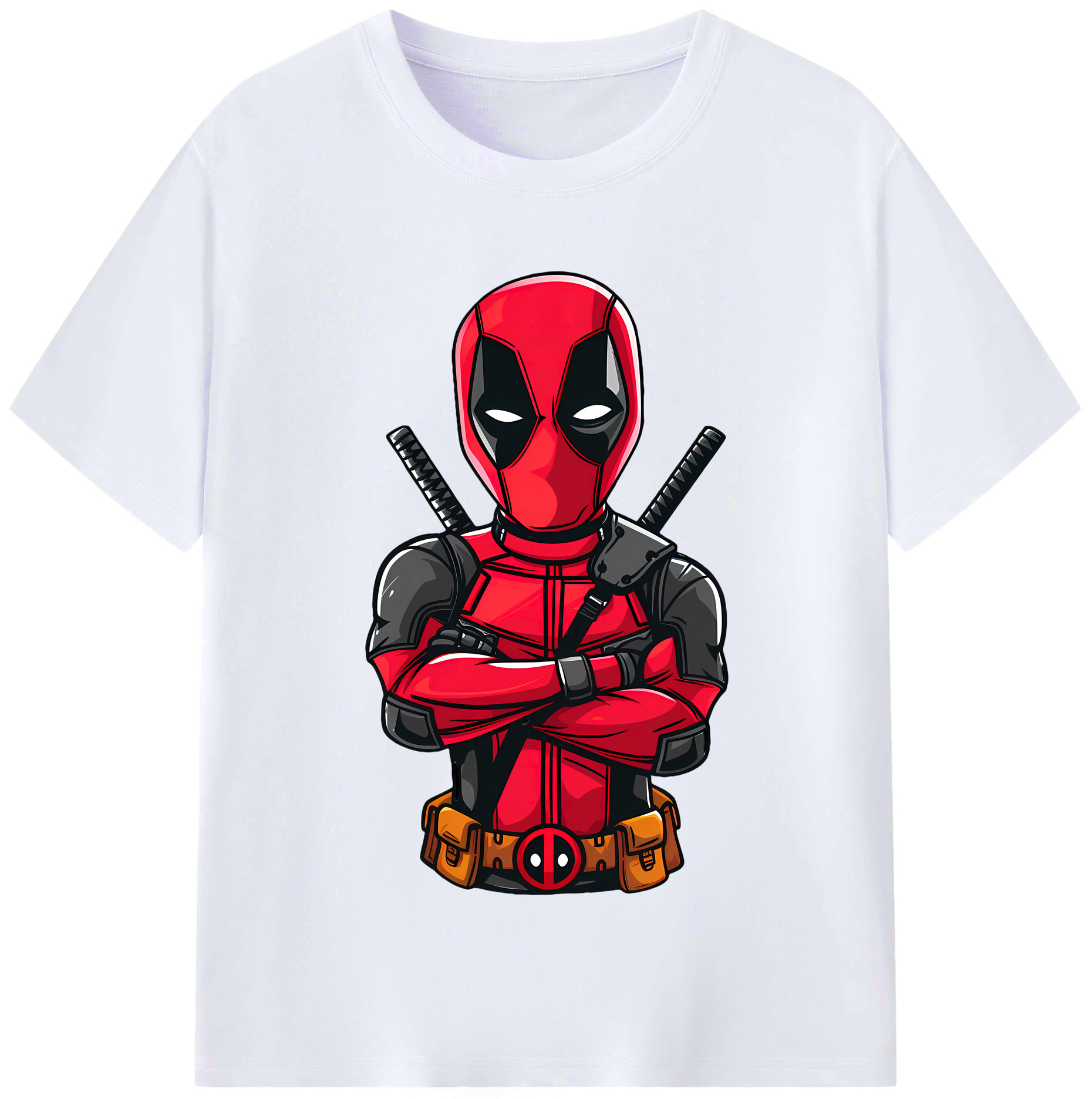 （画像用） Deadpool デッドプール レディースカジュアルプリントTシャツ（綿100％）