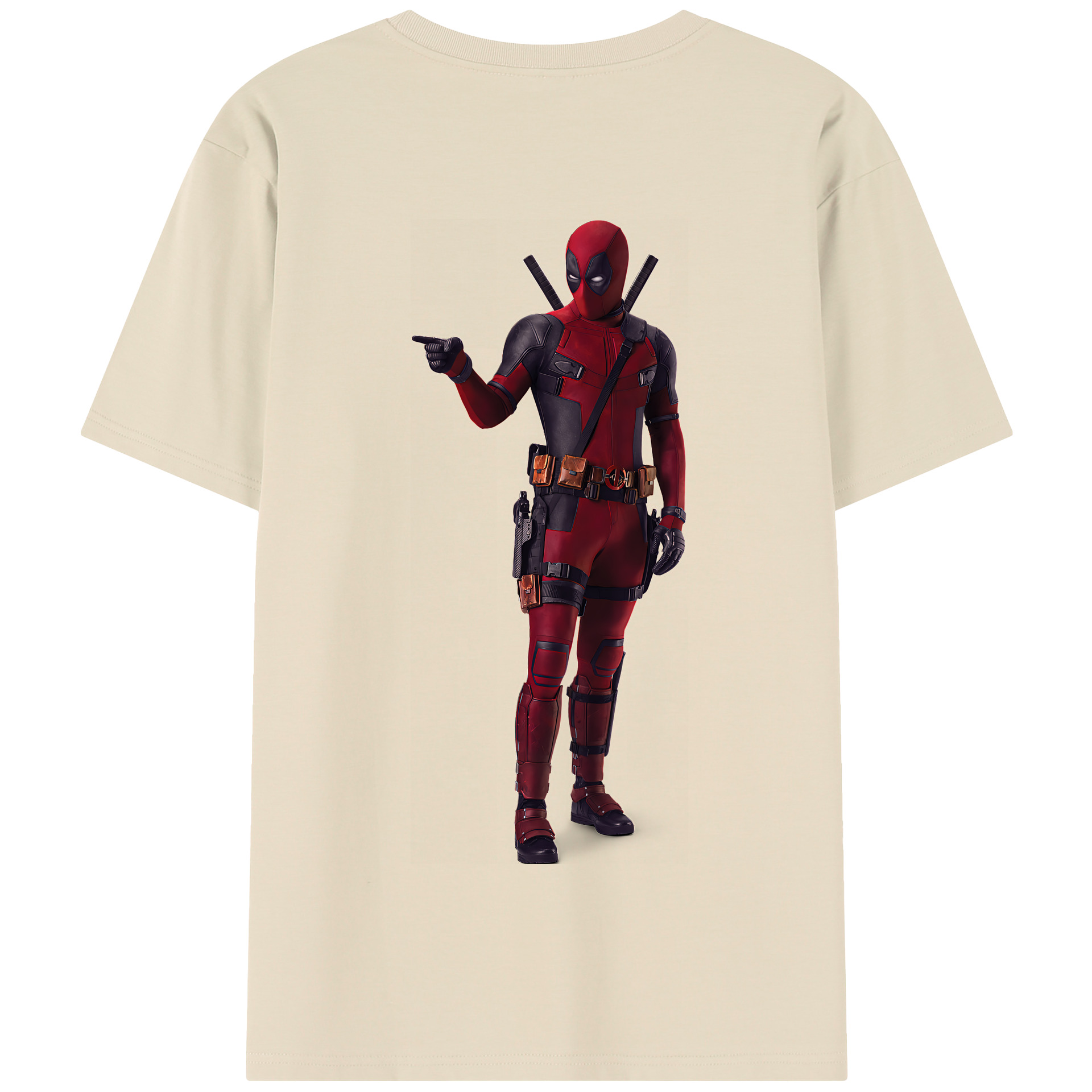 （画像用） Deadpool デッドプール 綿100％半袖Tシャツ（背面プリント）