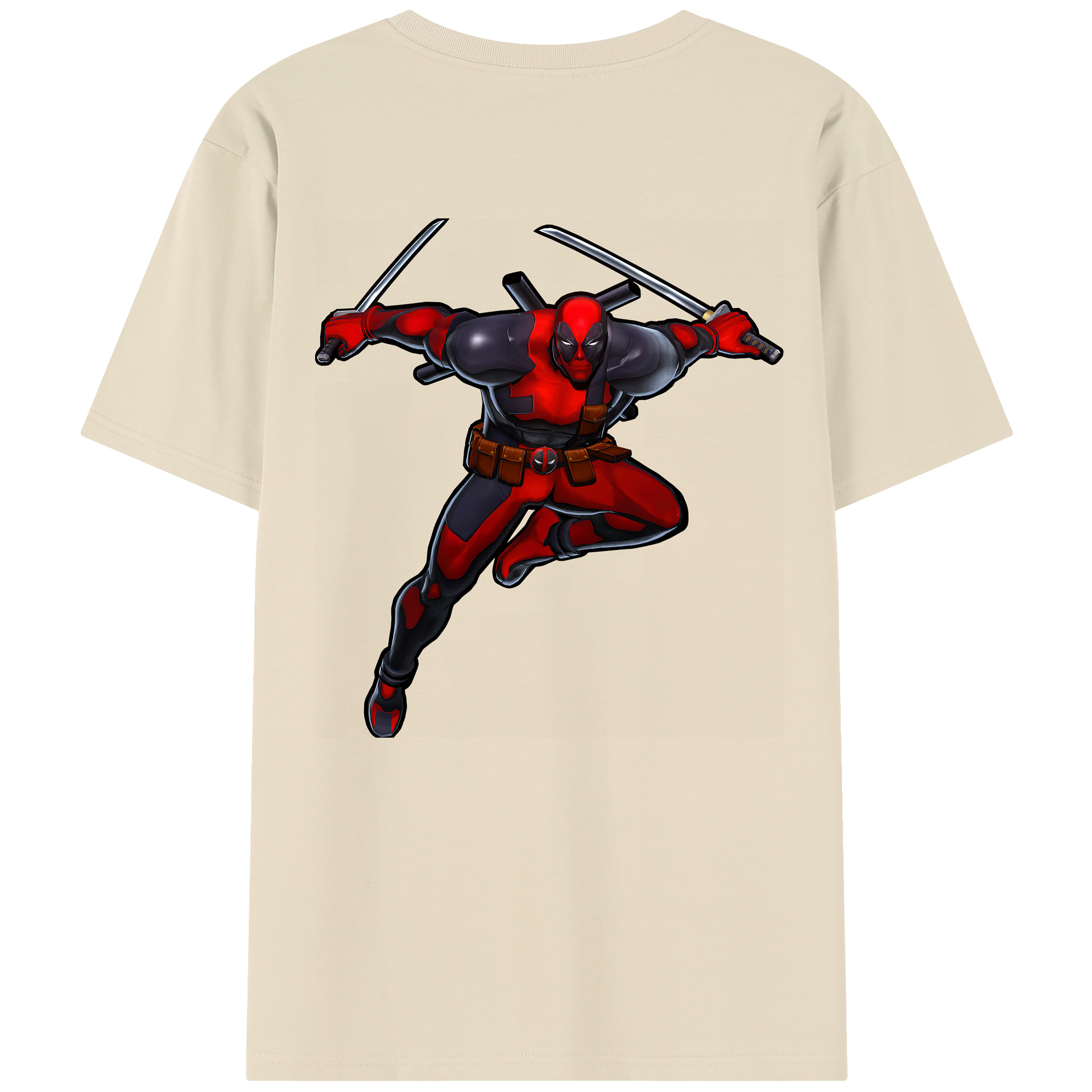 （画像用） Deadpool デッドプール 綿100％半袖Tシャツ（背面プリント）