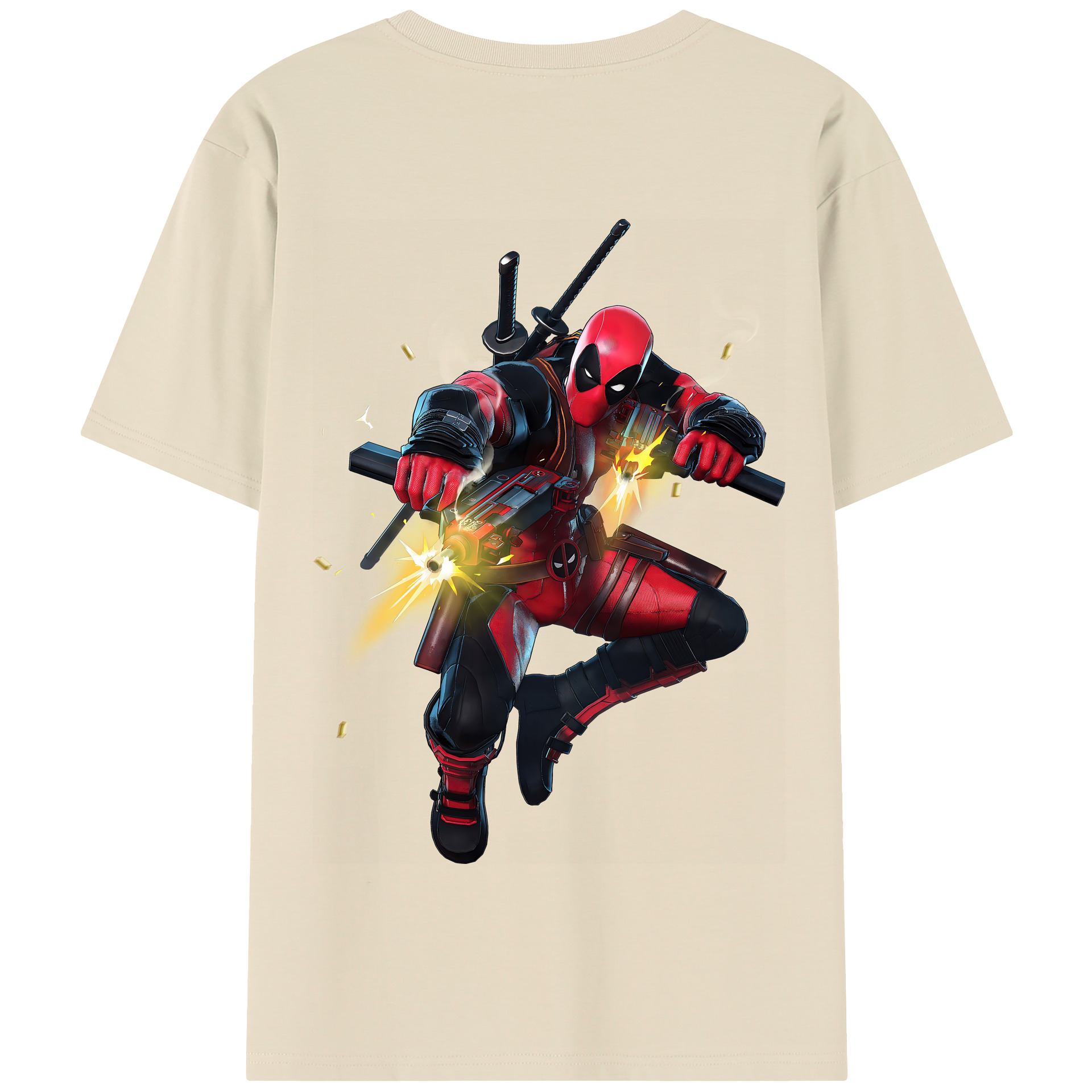 （画像用） Deadpool デッドプール 綿100％半袖Tシャツ（背面プリント）
