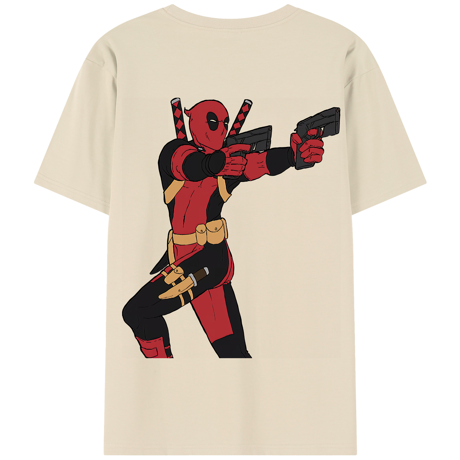 （画像用） Deadpool デッドプール 綿100％半袖Tシャツ（背面プリント）