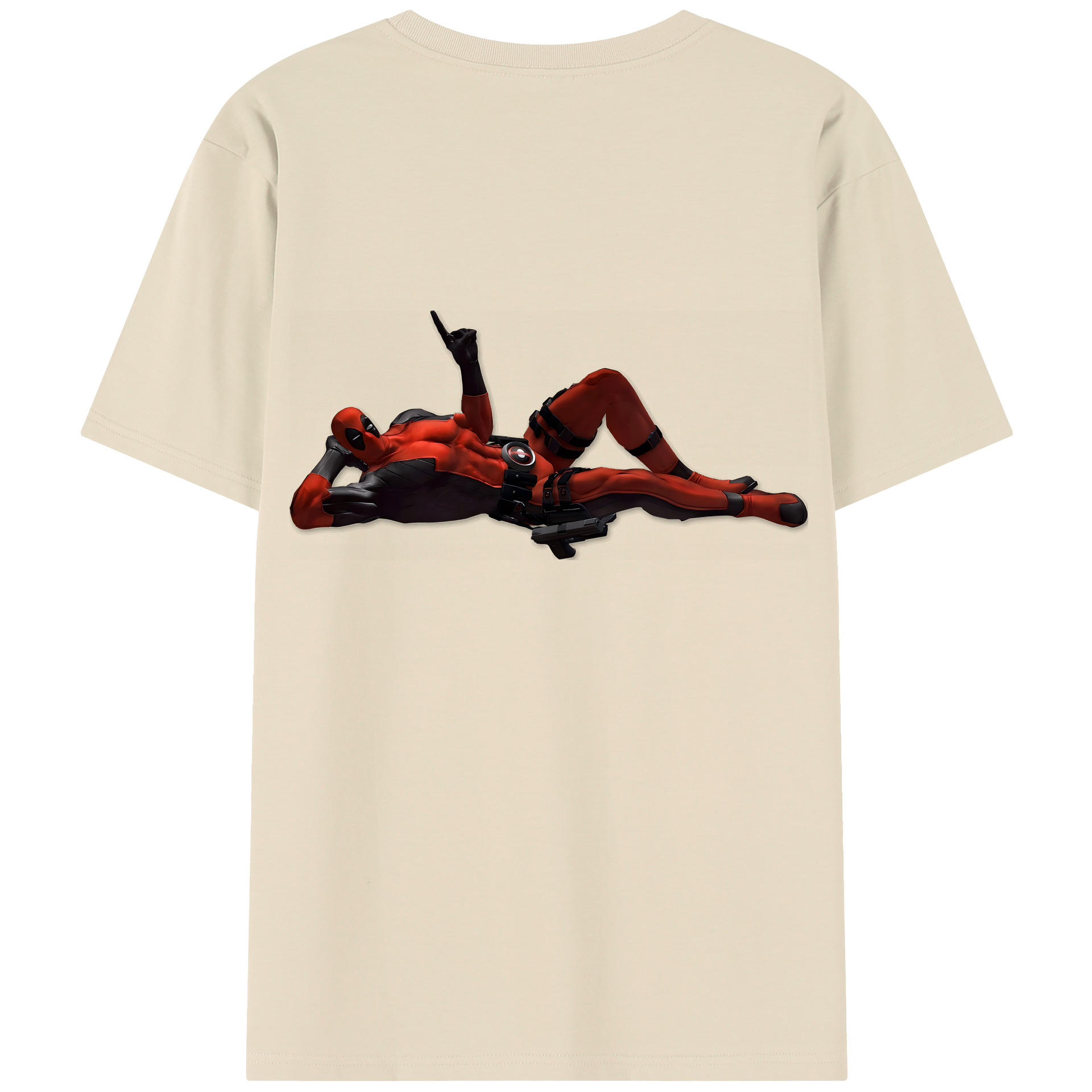 （画像用） Deadpool デッドプール 綿100％半袖Tシャツ（背面プリント）