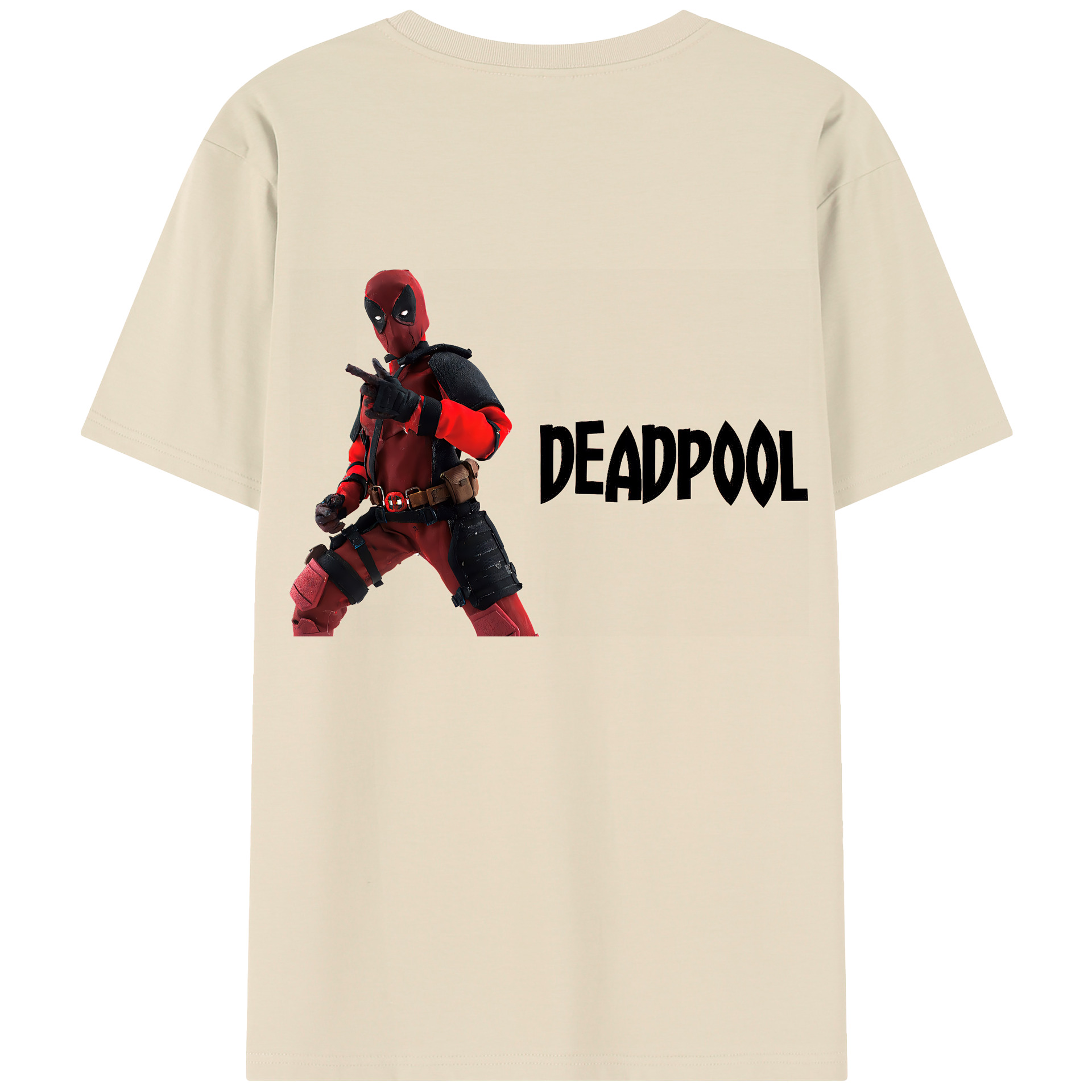 （画像用） Deadpool デッドプール 綿100％半袖Tシャツ（背面プリント）