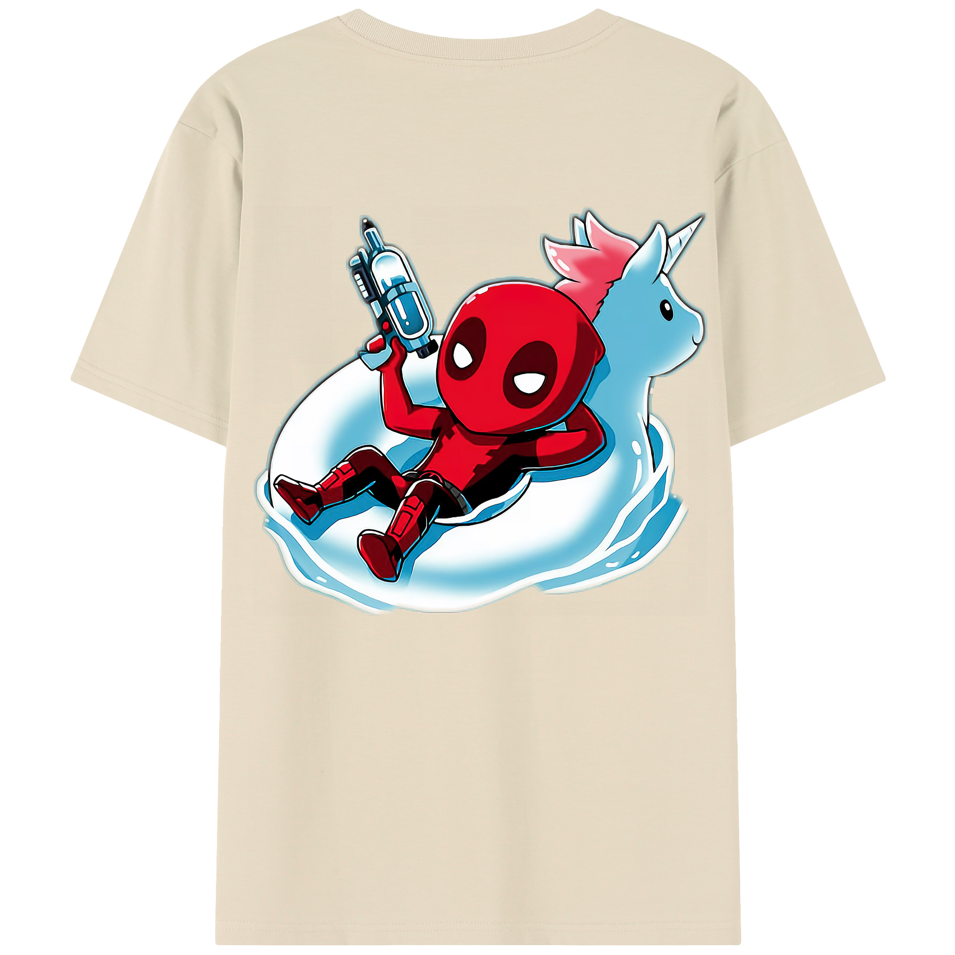 （画像用） Deadpool デッドプール 綿100％半袖Tシャツ（背面プリント）