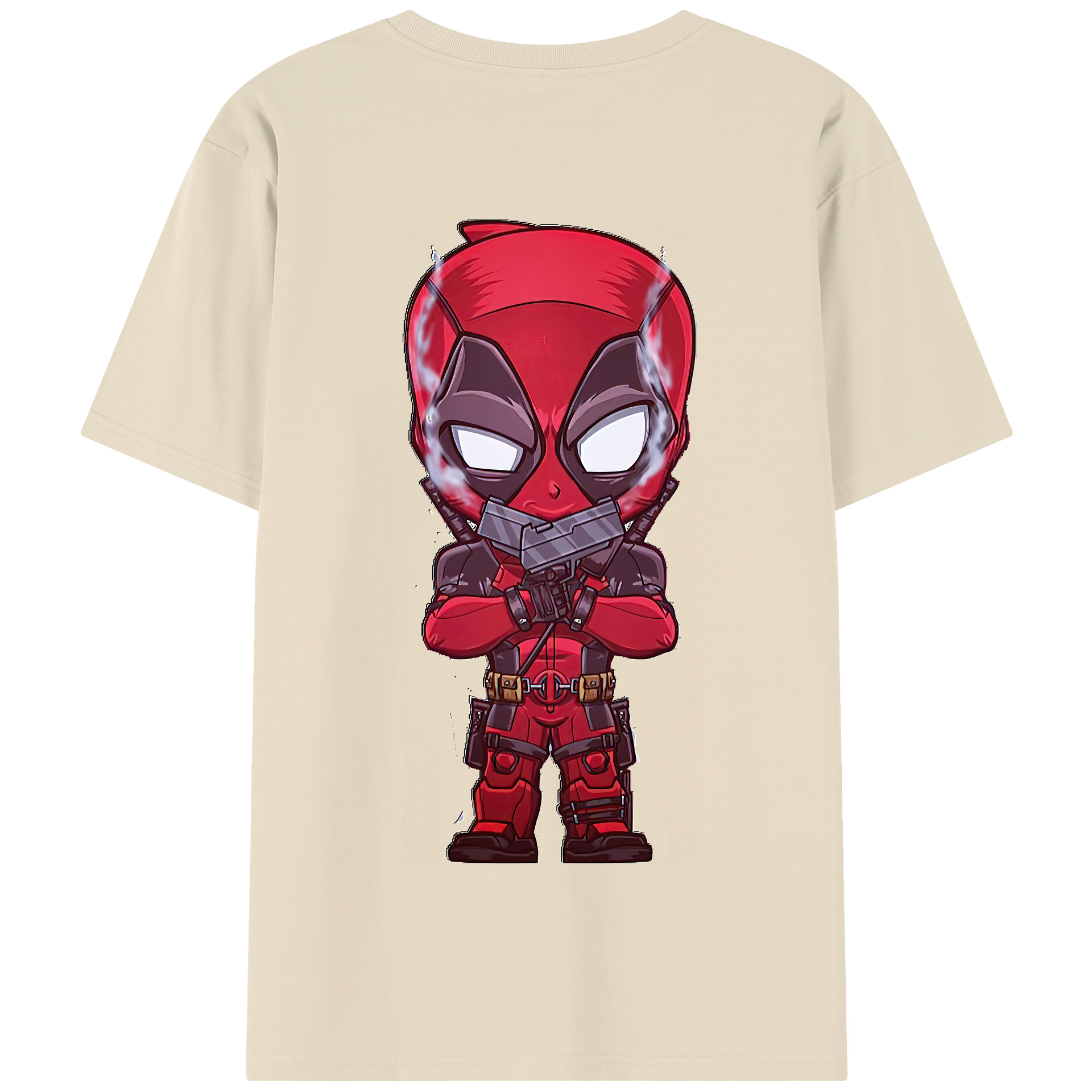 （画像用） Deadpool デッドプール 綿100％半袖Tシャツ（背面プリント）