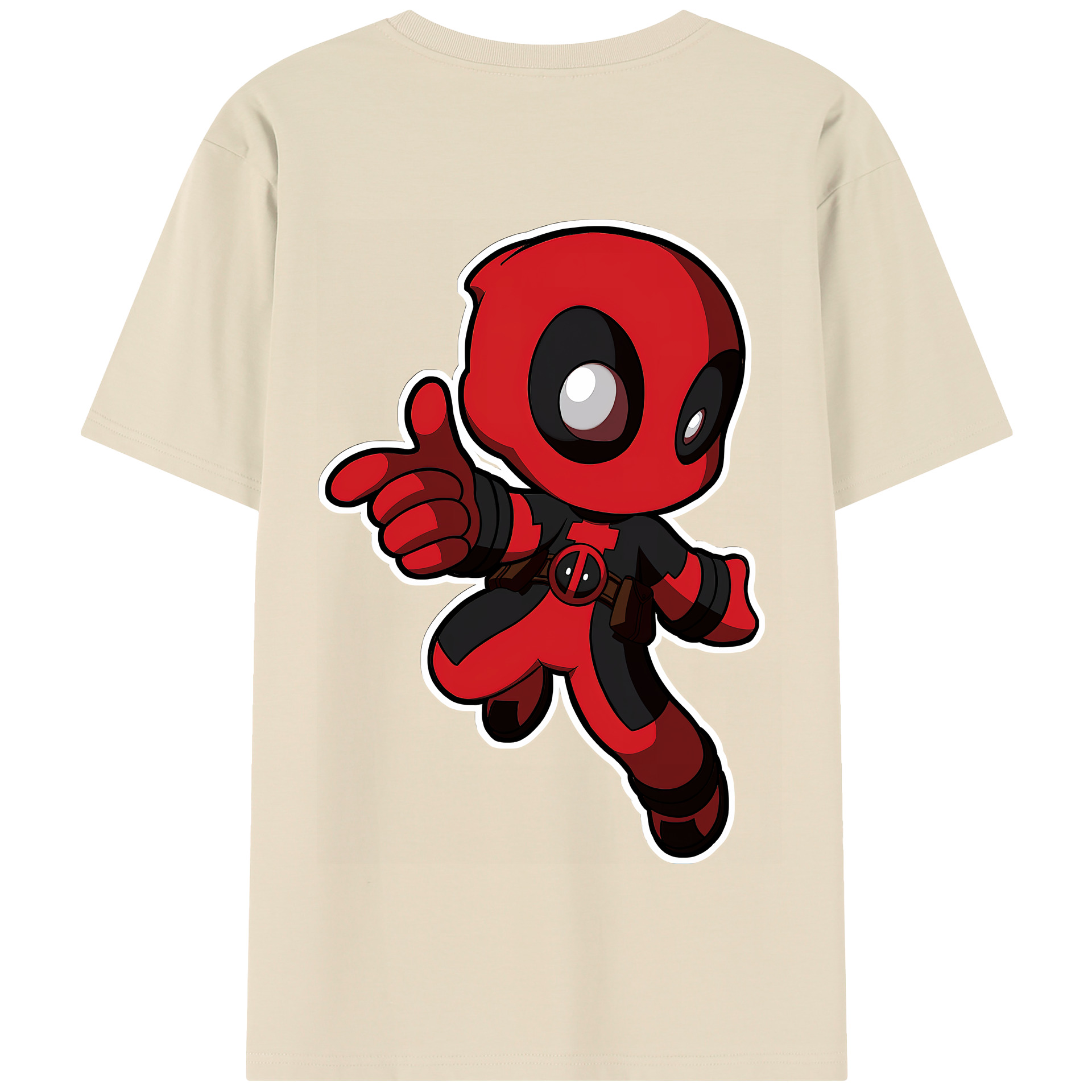 （画像用） Deadpool デッドプール 綿100％半袖Tシャツ（背面プリント）