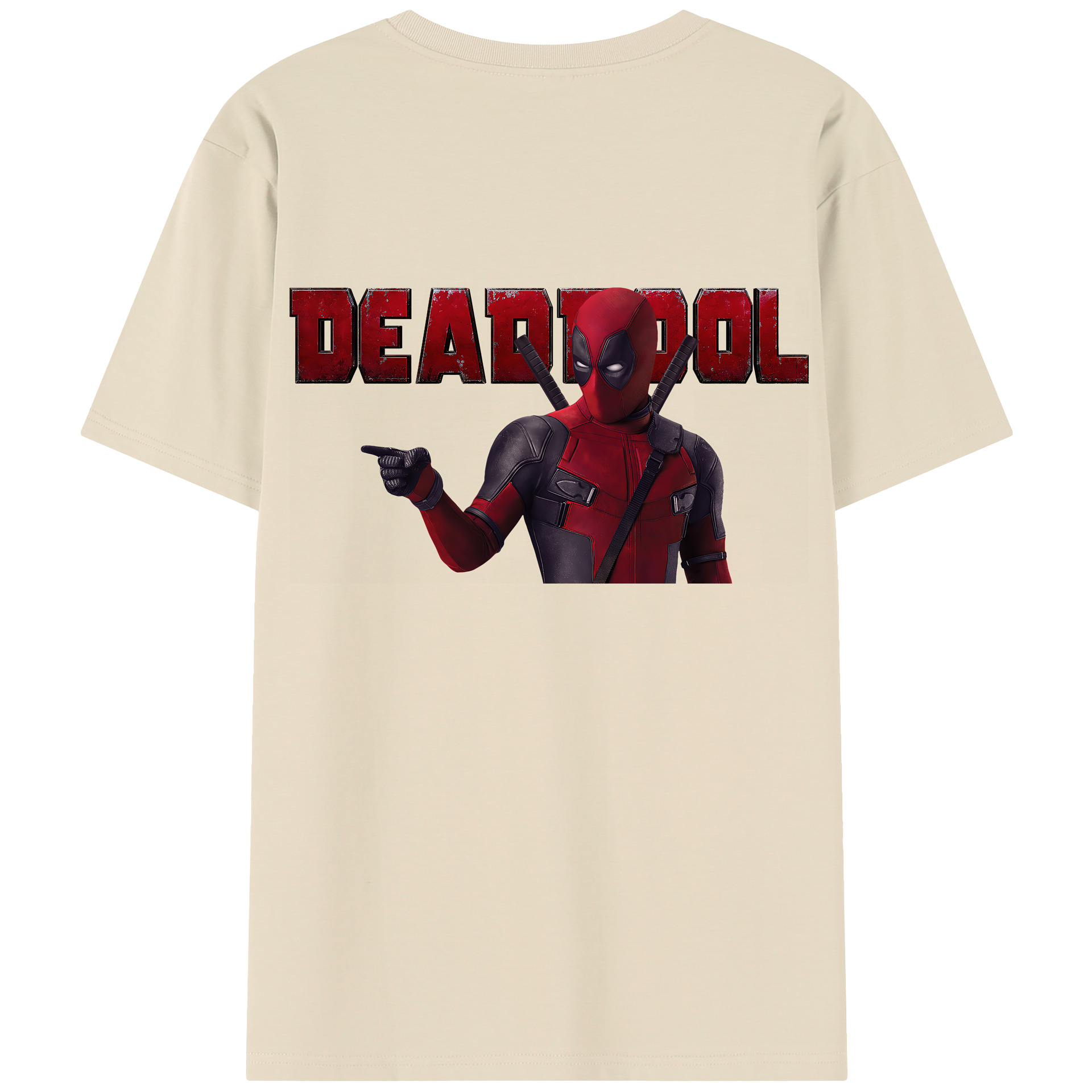 （画像用） Deadpool デッドプール 綿100％半袖Tシャツ（背面プリント）