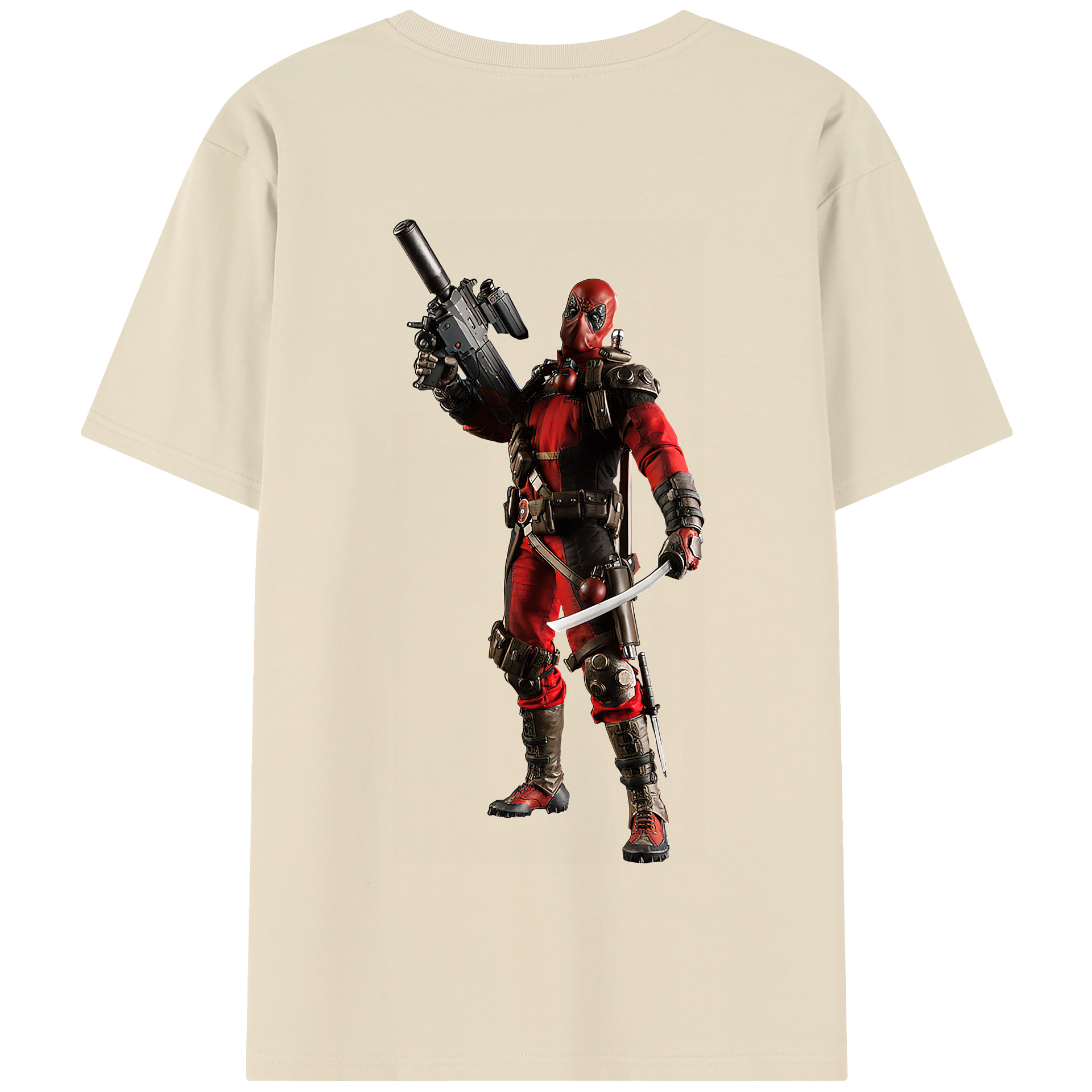 （画像用） Deadpool デッドプール 綿100％半袖Tシャツ（背面プリント）