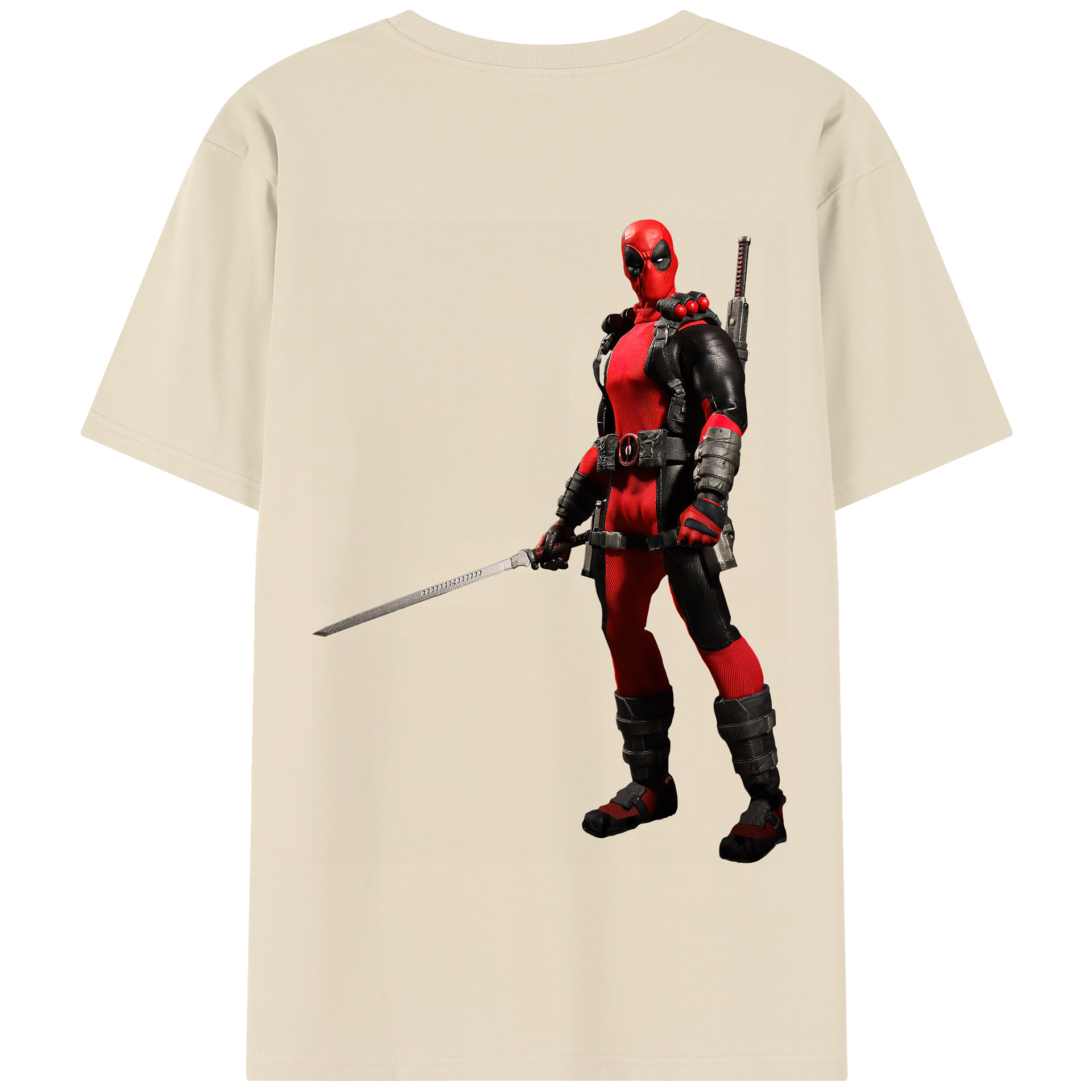 （画像用） Deadpool デッドプール 綿100％半袖Tシャツ（背面プリント）