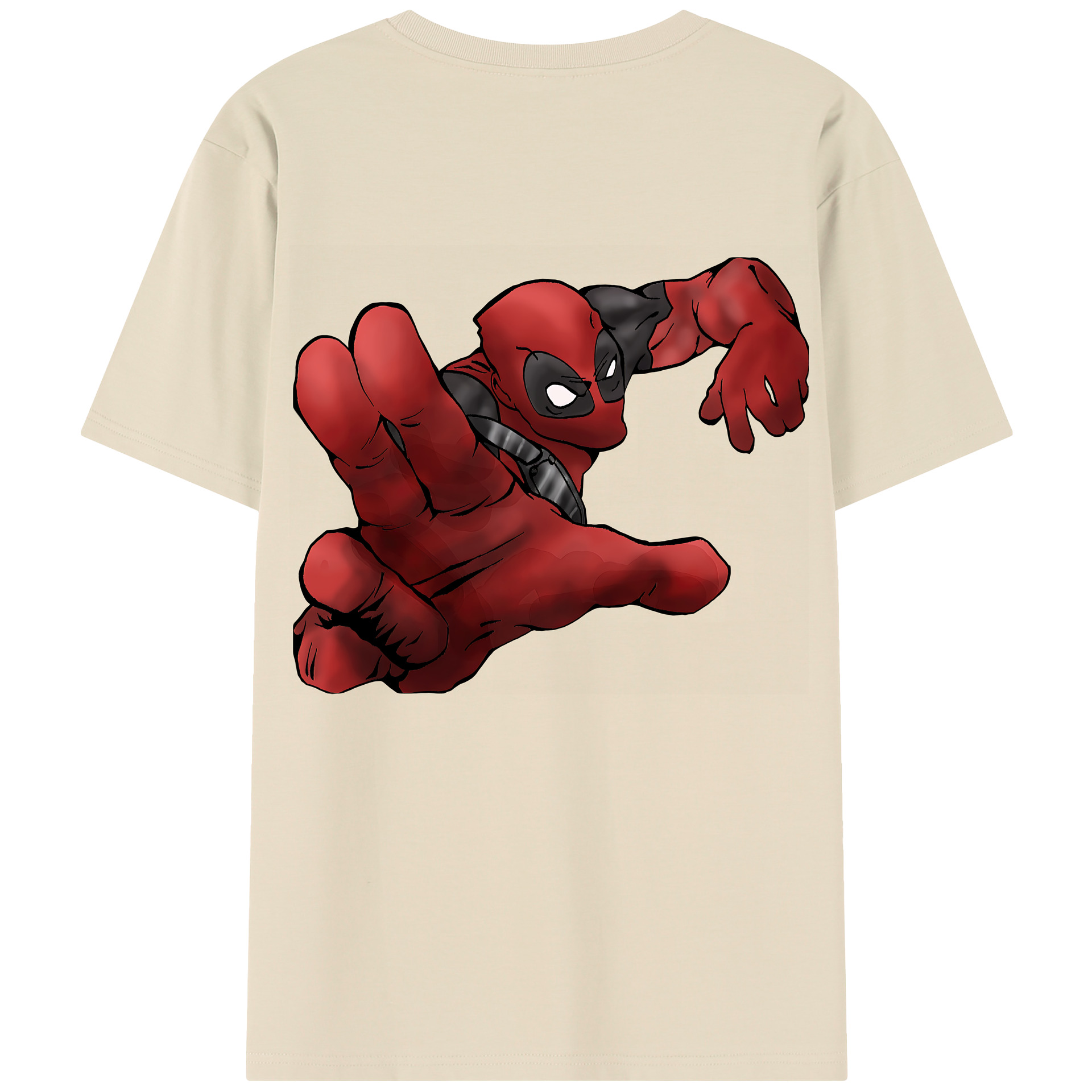 （画像用） Deadpool デッドプール 綿100％半袖Tシャツ（背面プリント）