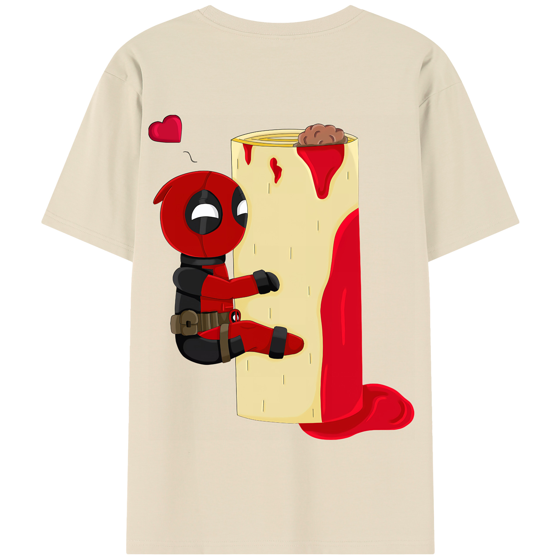 （画像用） Deadpool デッドプール 綿100％半袖Tシャツ（背面プリント）