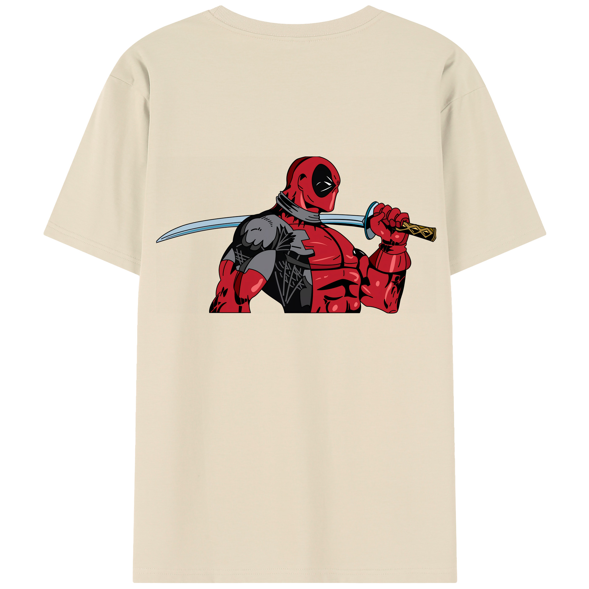 （画像用） Deadpool デッドプール 綿100％半袖Tシャツ（背面プリント）