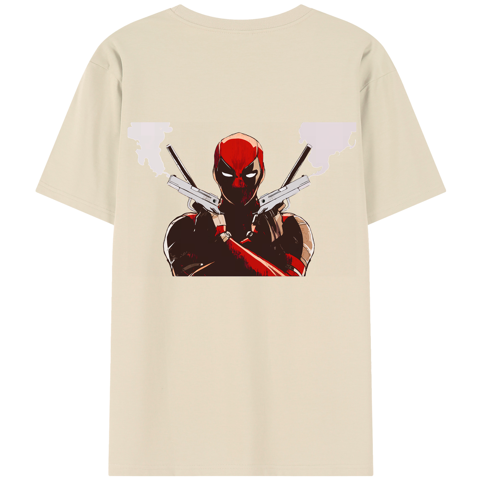 （画像用） Deadpool デッドプール 綿100％半袖Tシャツ（背面プリント）